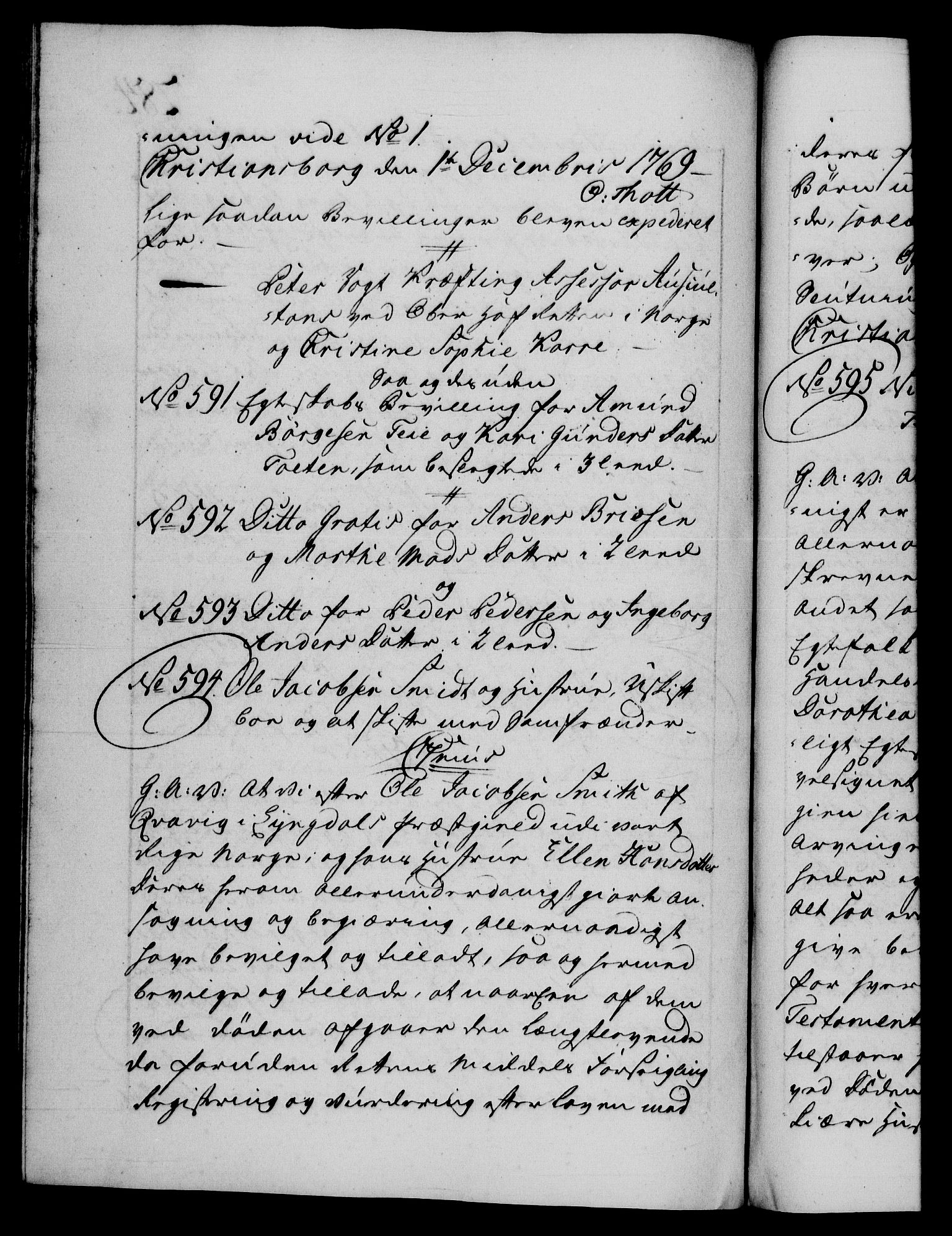 Danske Kanselli 1572-1799, AV/RA-EA-3023/F/Fc/Fca/Fcaa/L0044: Norske registre, 1769-1771, p. 284b