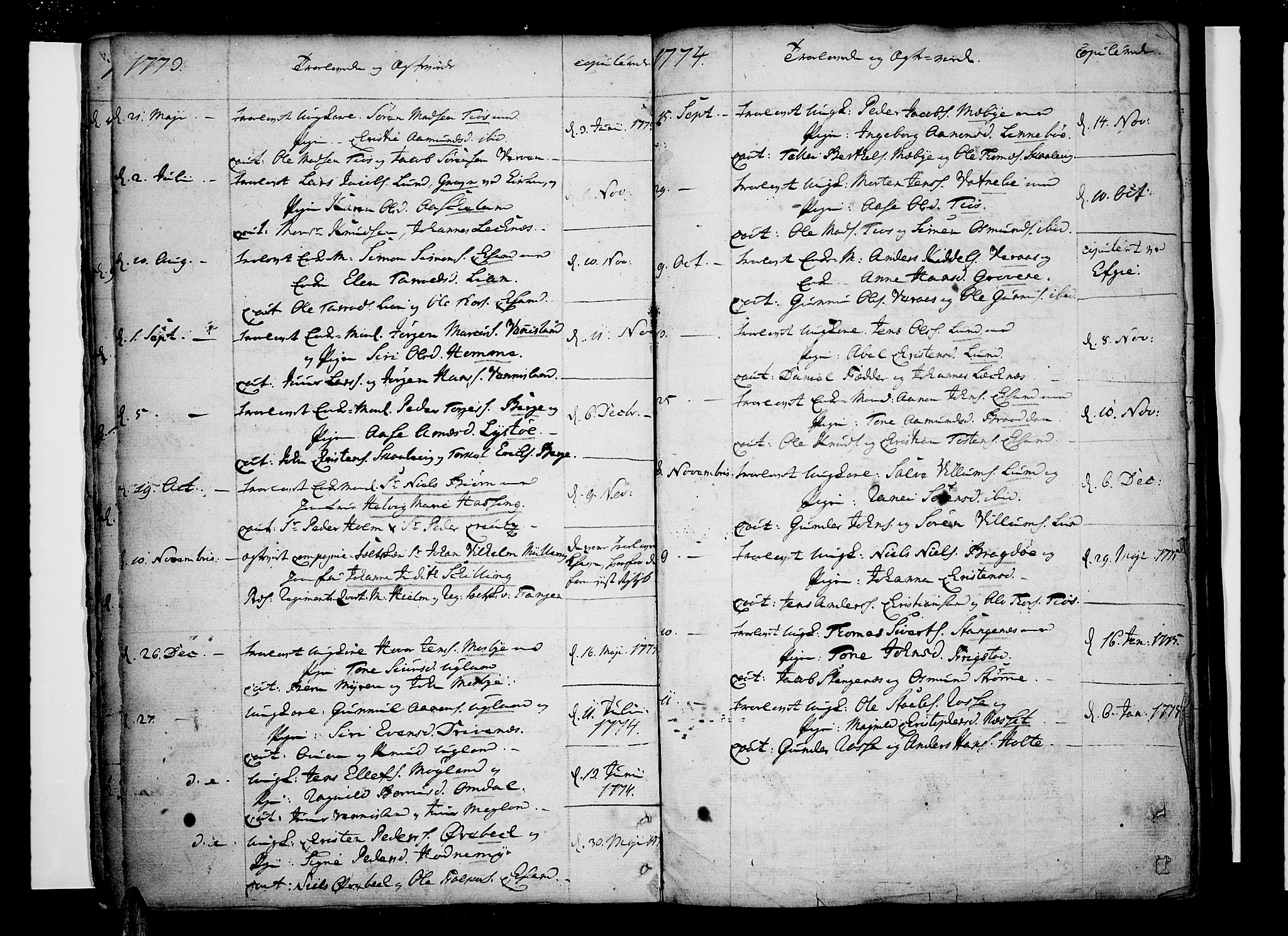 Oddernes sokneprestkontor, SAK/1111-0033/F/Fa/Faa/L0004: Parish register (official) no. A 4, 1764-1820, p. 9