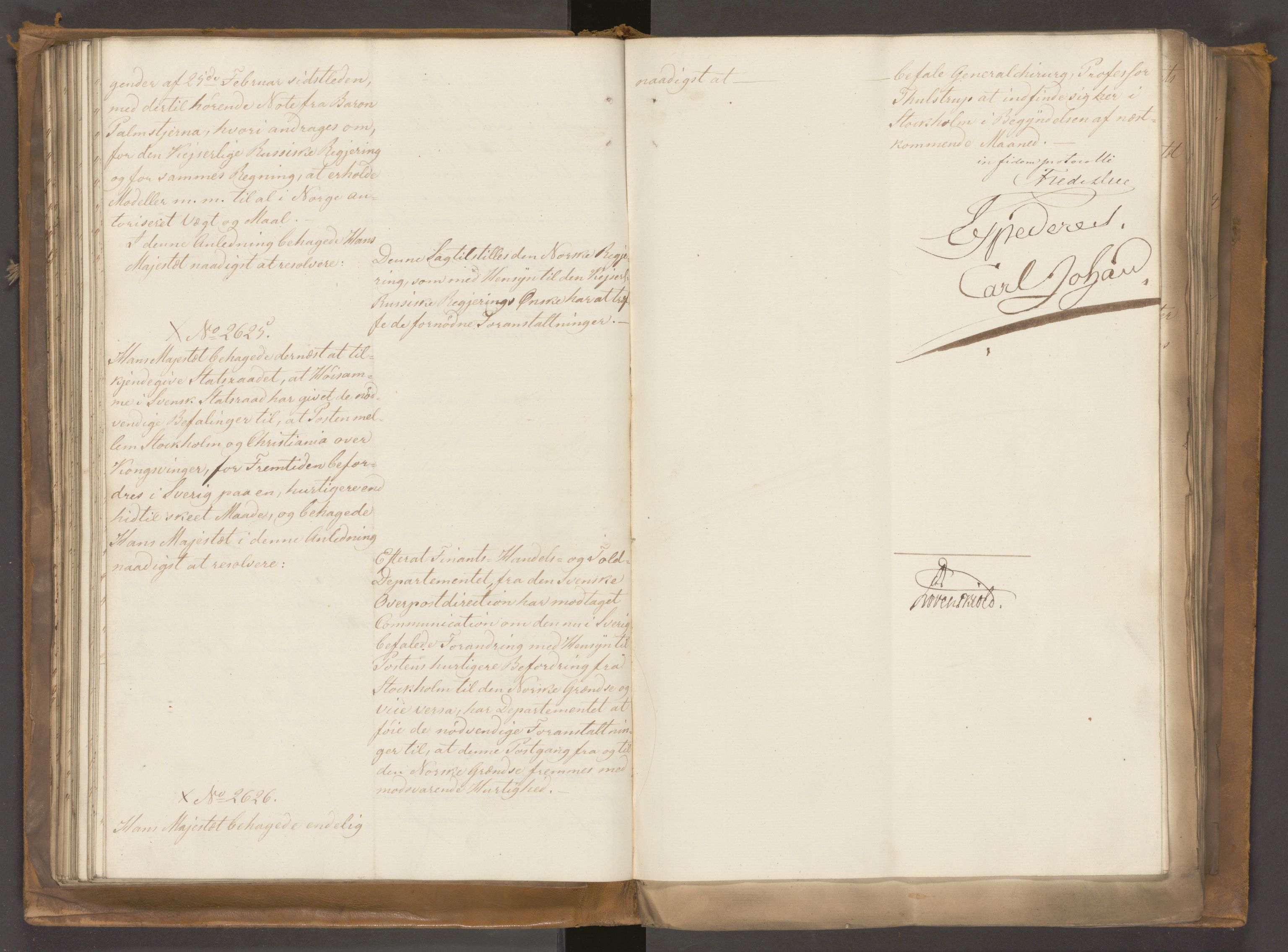 Statsrådssekretariatet, AV/RA-S-1001/A/Ab/L0030: Kgl. res. nr. 2406-2680 og 1-294 , 1. halvår, 1830