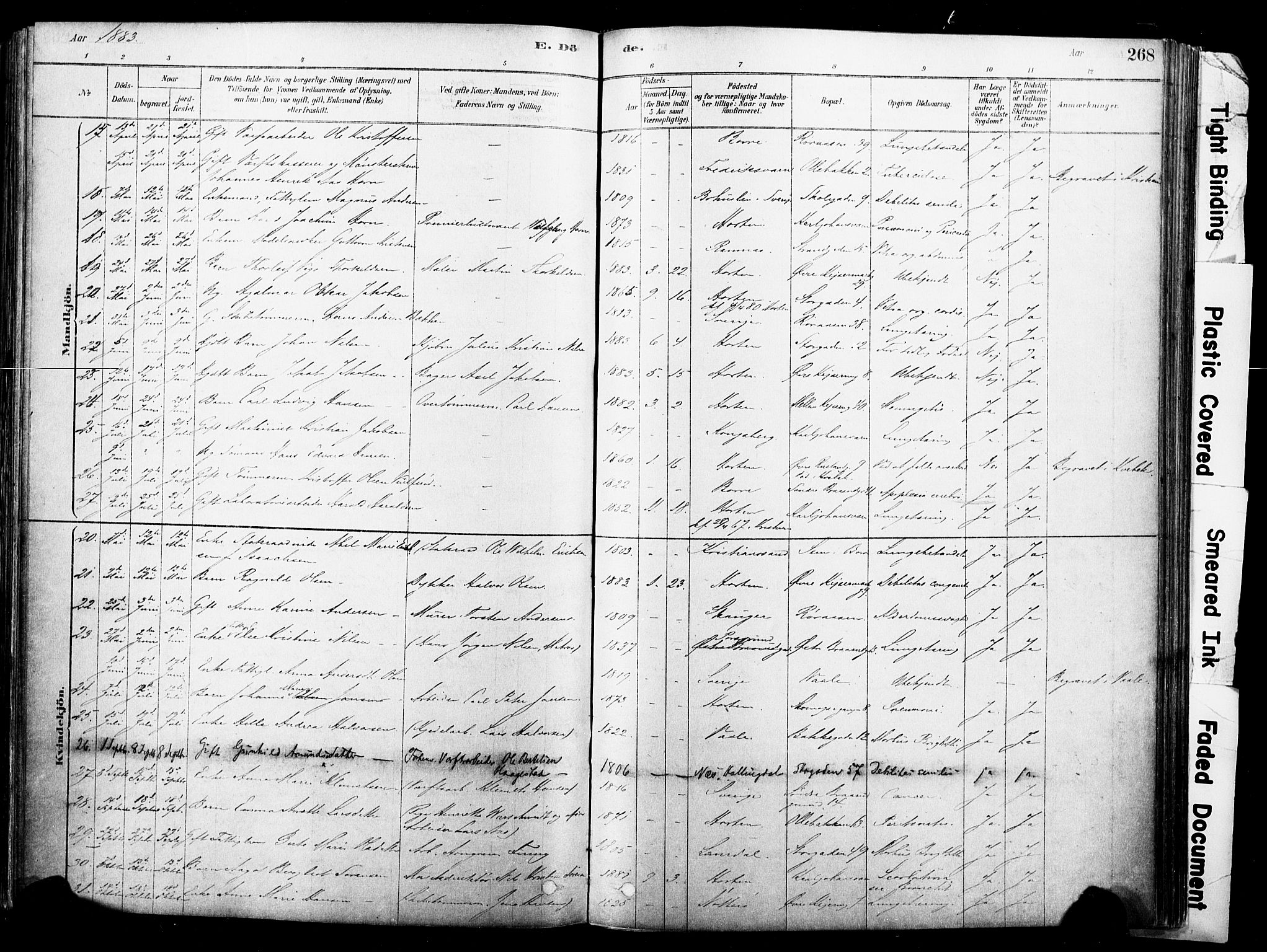 Horten kirkebøker, AV/SAKO-A-348/F/Fa/L0003: Parish register (official) no. 3, 1878-1887, p. 268