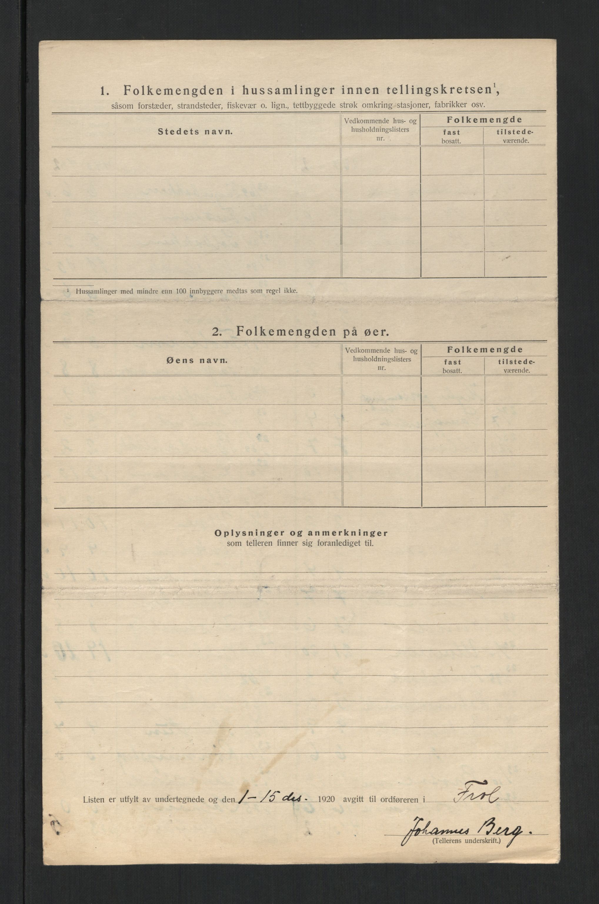 SAT, 1920 census for Frol, 1920, p. 20