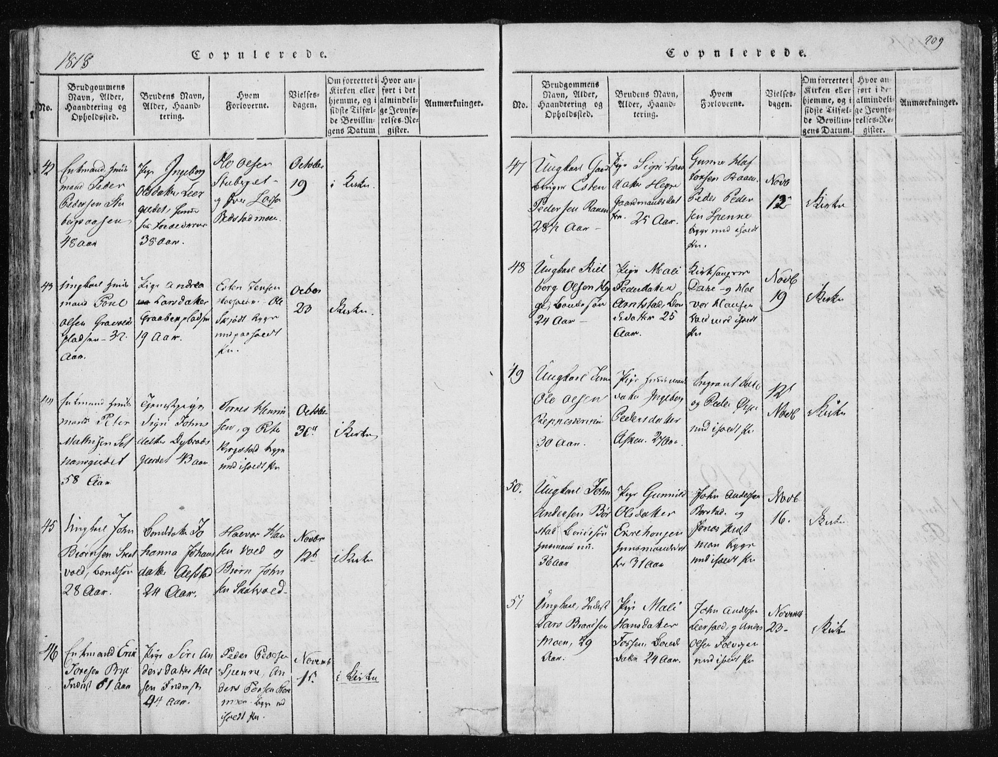 Ministerialprotokoller, klokkerbøker og fødselsregistre - Nord-Trøndelag, SAT/A-1458/709/L0061: Parish register (official) no. 709A08 /1, 1815-1819, p. 209