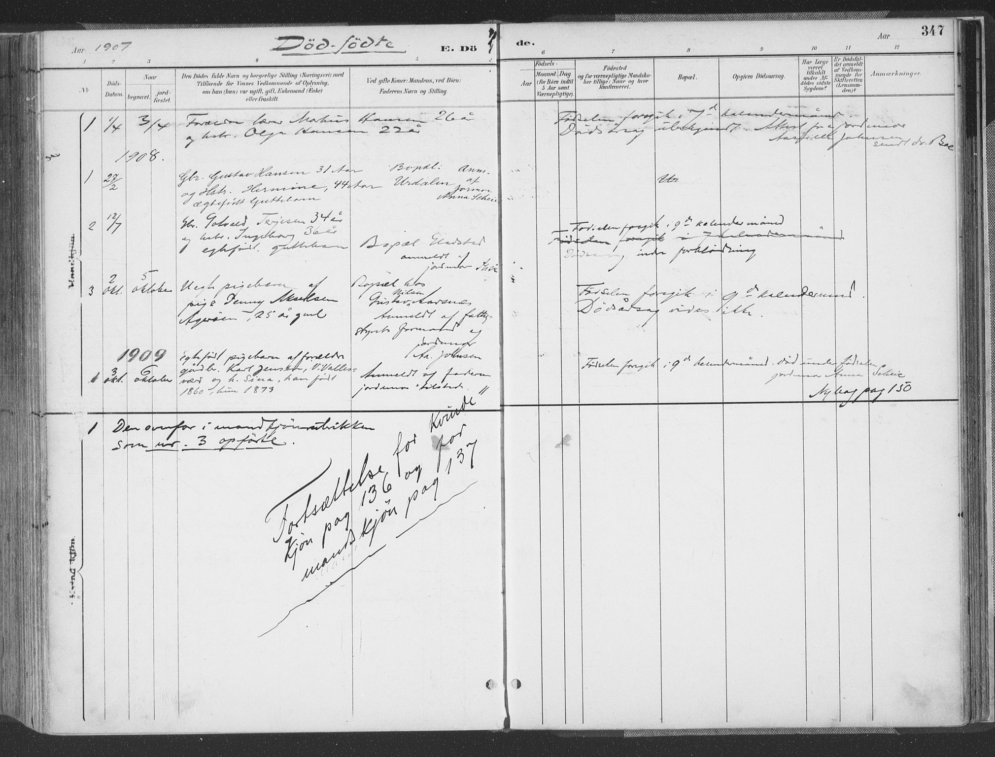 Høvåg sokneprestkontor, AV/SAK-1111-0025/F/Fa/L0006: Parish register (official) no. A 6, 1894-1923, p. 347