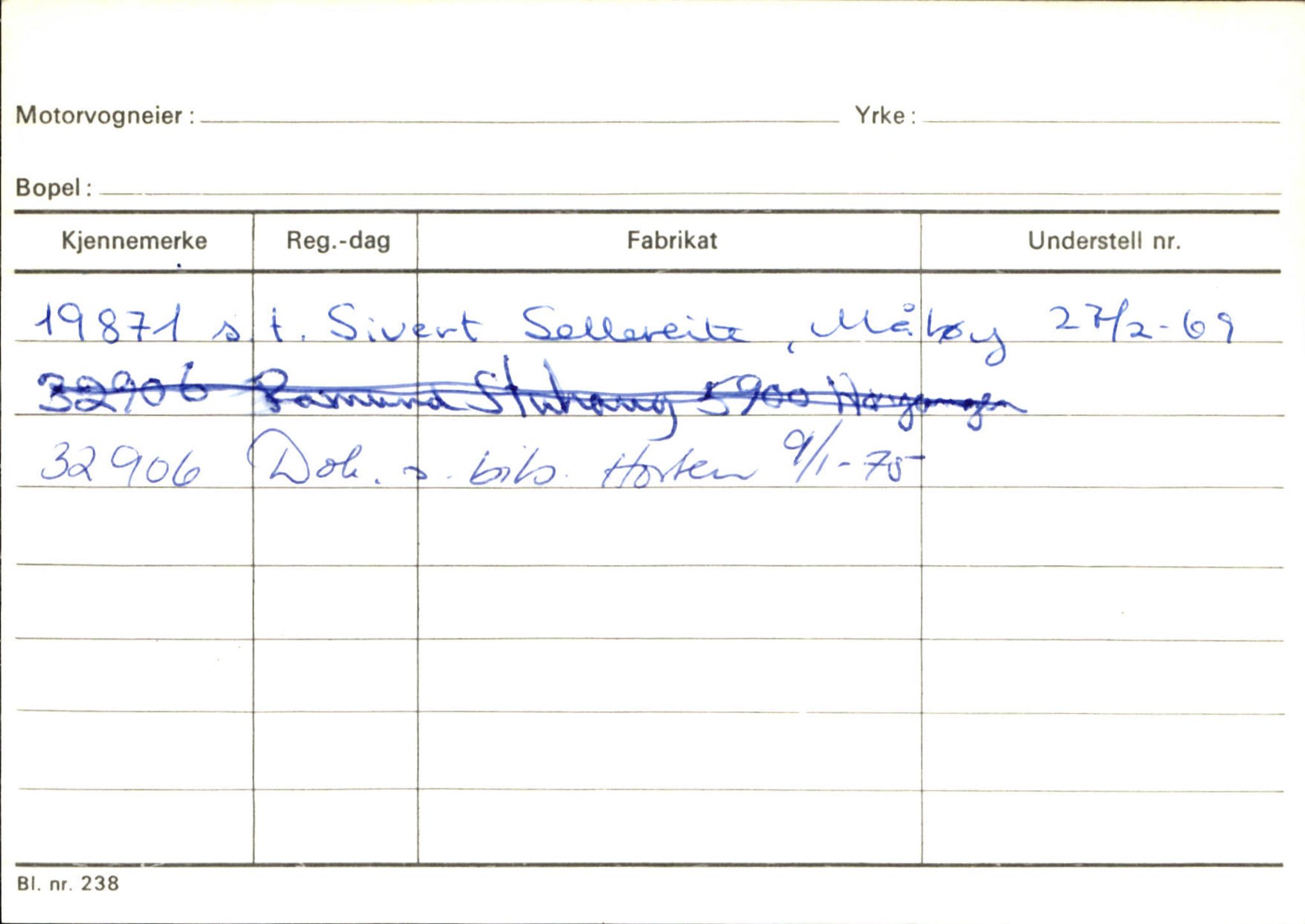 Statens vegvesen, Sogn og Fjordane vegkontor, AV/SAB-A-5301/4/F/L0131: Eigarregister Høyanger P-Å. Stryn S-Å, 1945-1975, p. 416