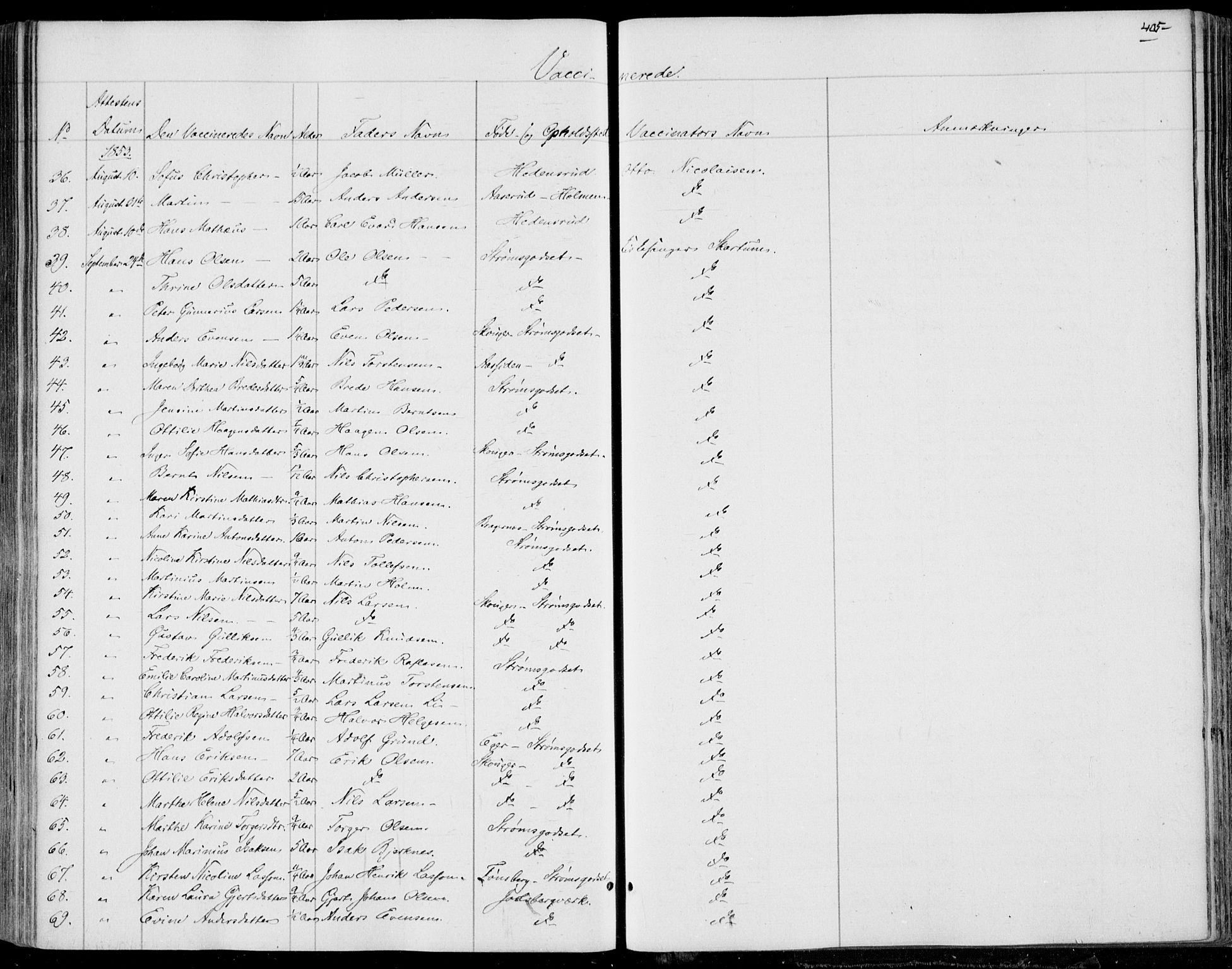 Skoger kirkebøker, SAKO/A-59/F/Fa/L0003: Parish register (official) no. I 3, 1842-1861, p. 405