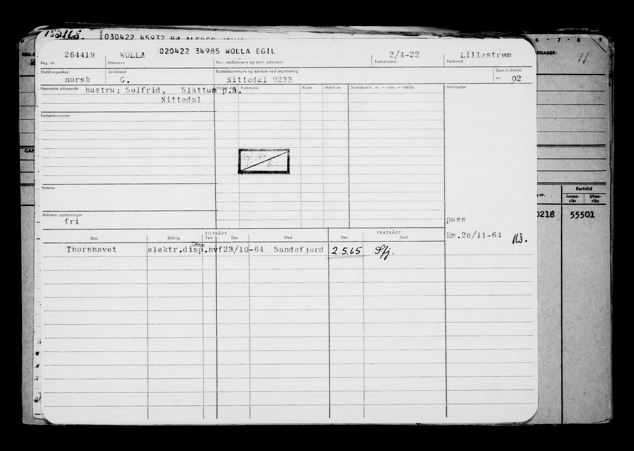 Direktoratet for sjømenn, AV/RA-S-3545/G/Gb/L0205: Hovedkort, 1922, p. 49