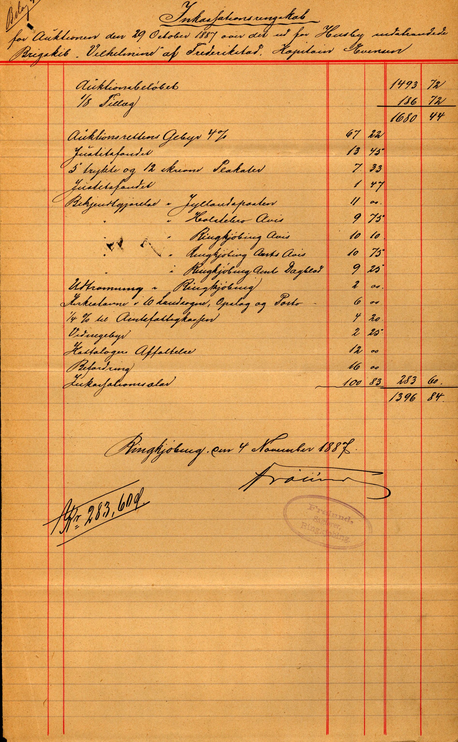 Pa 63 - Østlandske skibsassuranceforening, VEMU/A-1079/G/Ga/L0020/0001: Havaridokumenter / Tellus, Telanak, Wilhelmine, 1887, p. 172