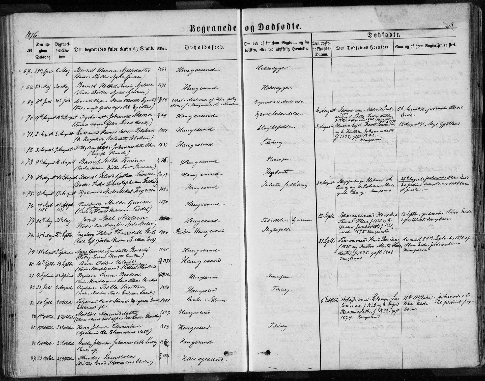 Torvastad sokneprestkontor, AV/SAST-A -101857/H/Ha/Haa/L0013: Parish register (official) no. A 12.2, 1867-1877