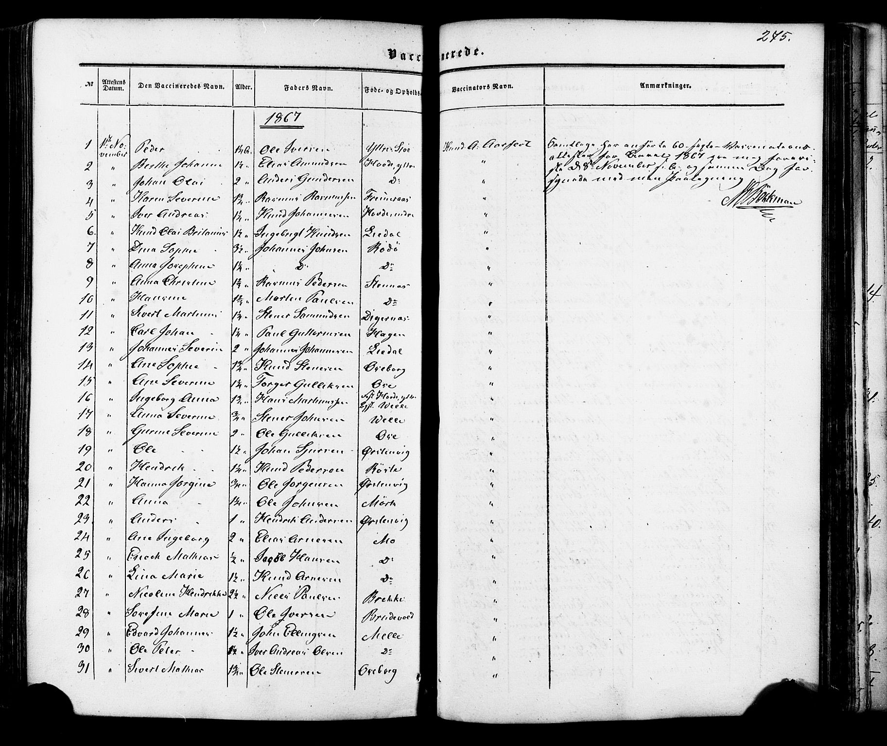 Ministerialprotokoller, klokkerbøker og fødselsregistre - Møre og Romsdal, AV/SAT-A-1454/513/L0175: Parish register (official) no. 513A02, 1856-1877, p. 275