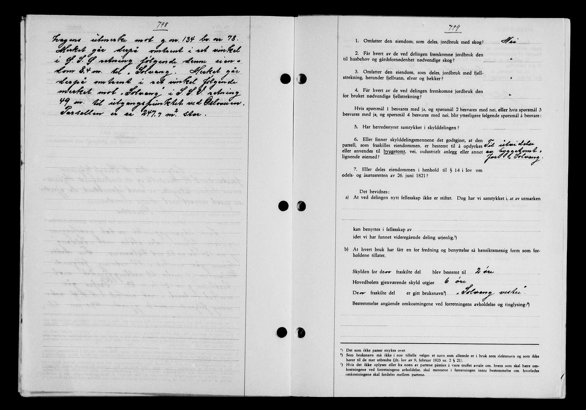 Gauldal sorenskriveri, SAT/A-0014/1/2/2C/L0048: Mortgage book no. 51-52, 1937-1938, p. 798-799, Diary no: : 1512/1937