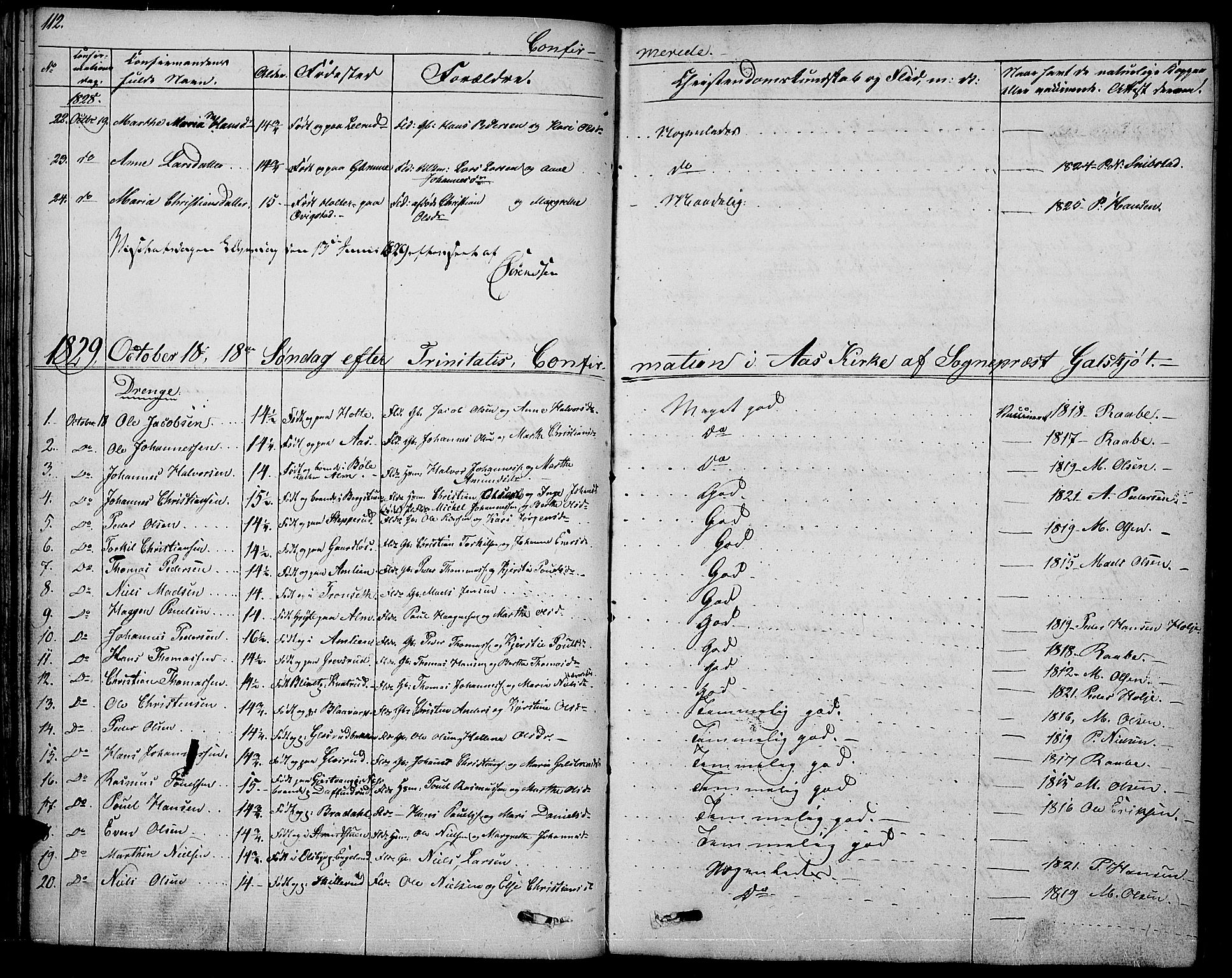 Vestre Toten prestekontor, SAH/PREST-108/H/Ha/Haa/L0002: Parish register (official) no. 2, 1825-1837, p. 112