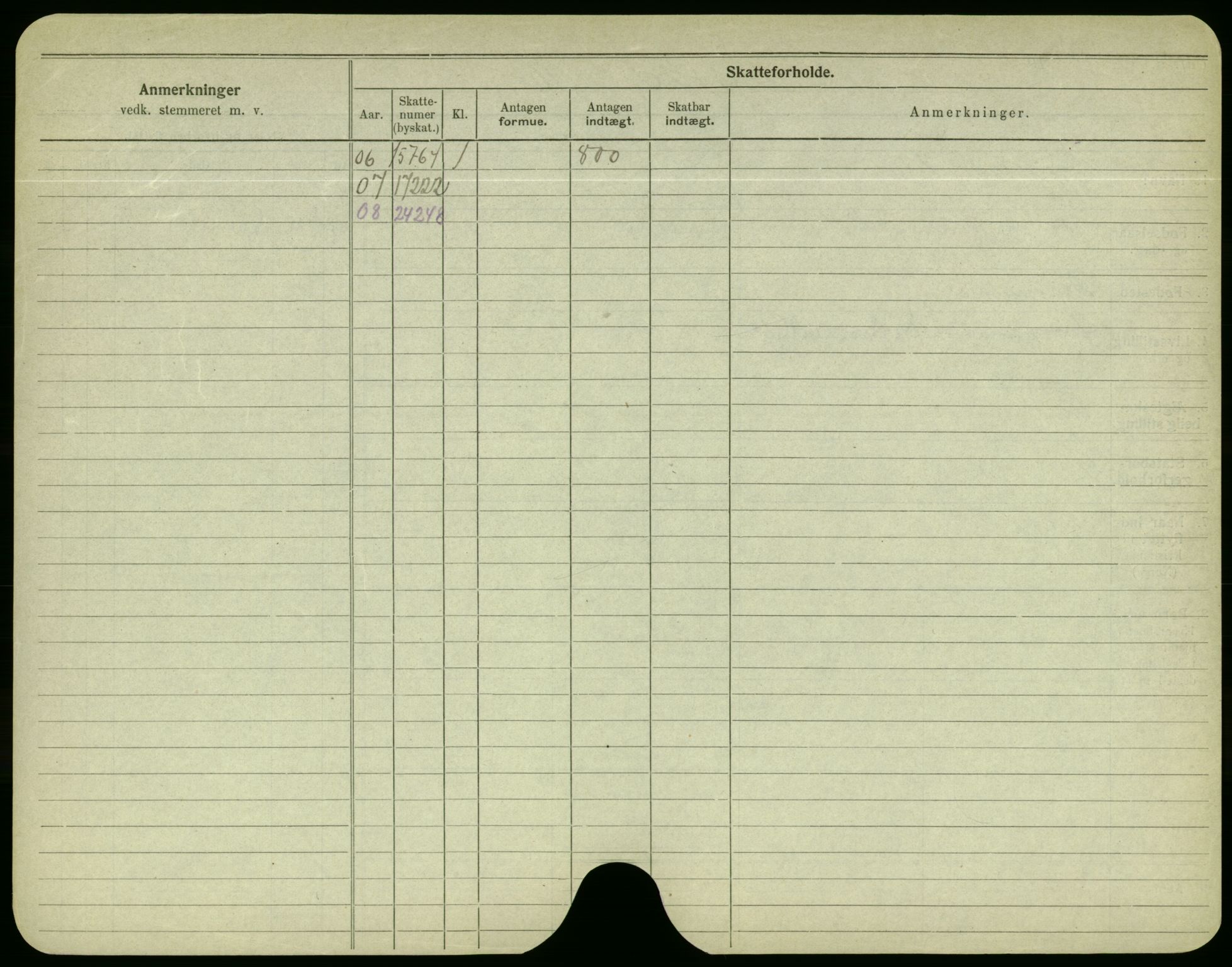 Oslo folkeregister, Registerkort, AV/SAO-A-11715/F/Fa/Fac/L0003: Menn, 1906-1914, p. 301b