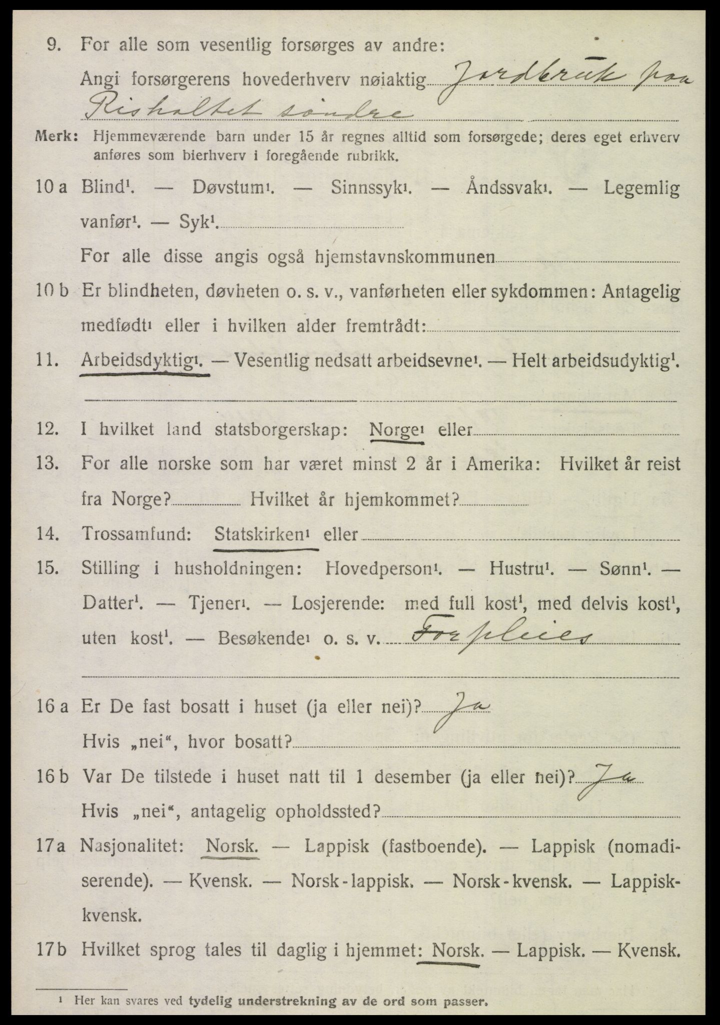 SAT, 1920 census for Skatval, 1920, p. 1044