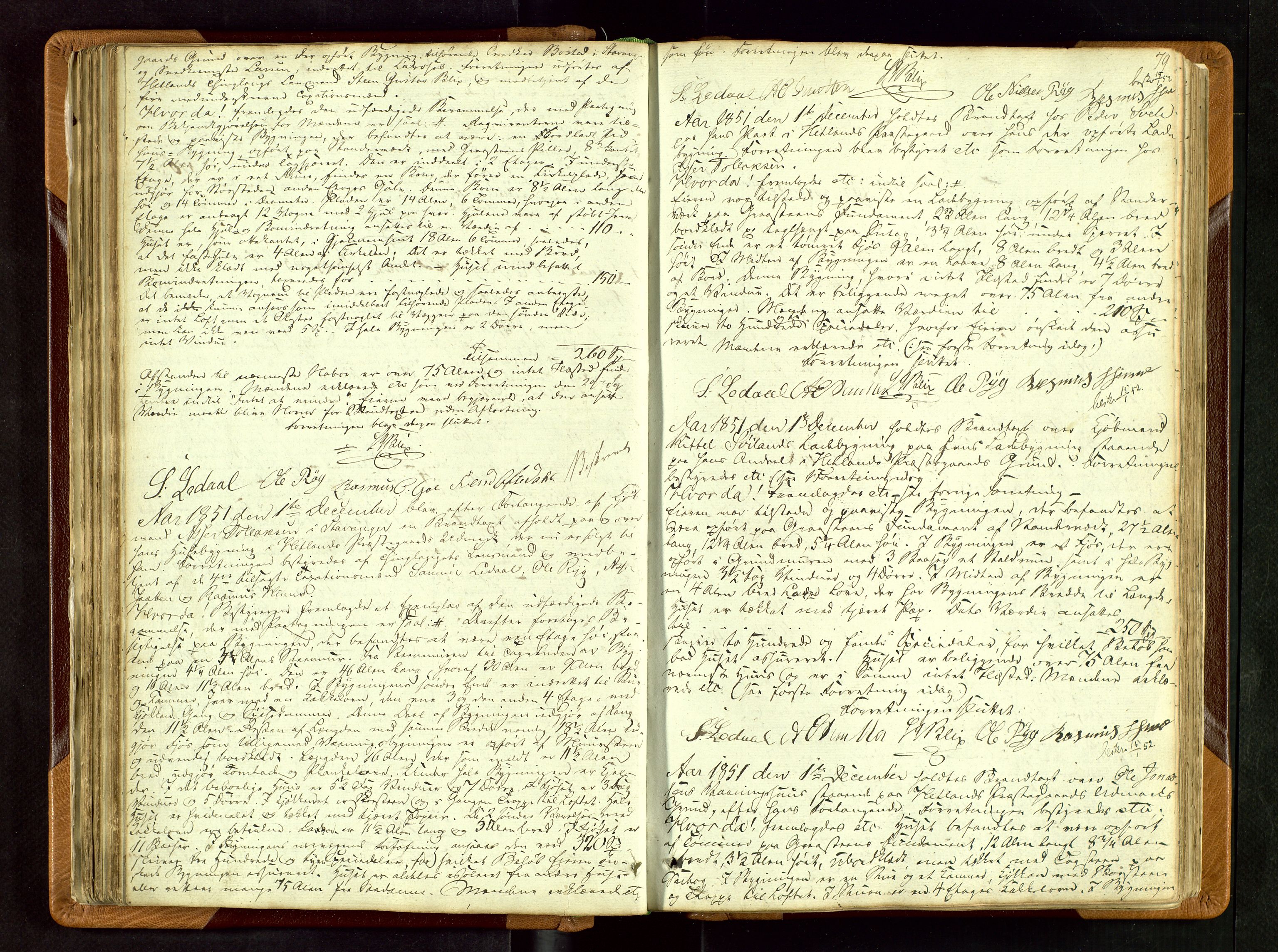Hetland lensmannskontor, AV/SAST-A-100101/Goa/L0001: "Brandtaxations-Protocol for Goe Thinglaug", 1846-1874, p. 78b-79a