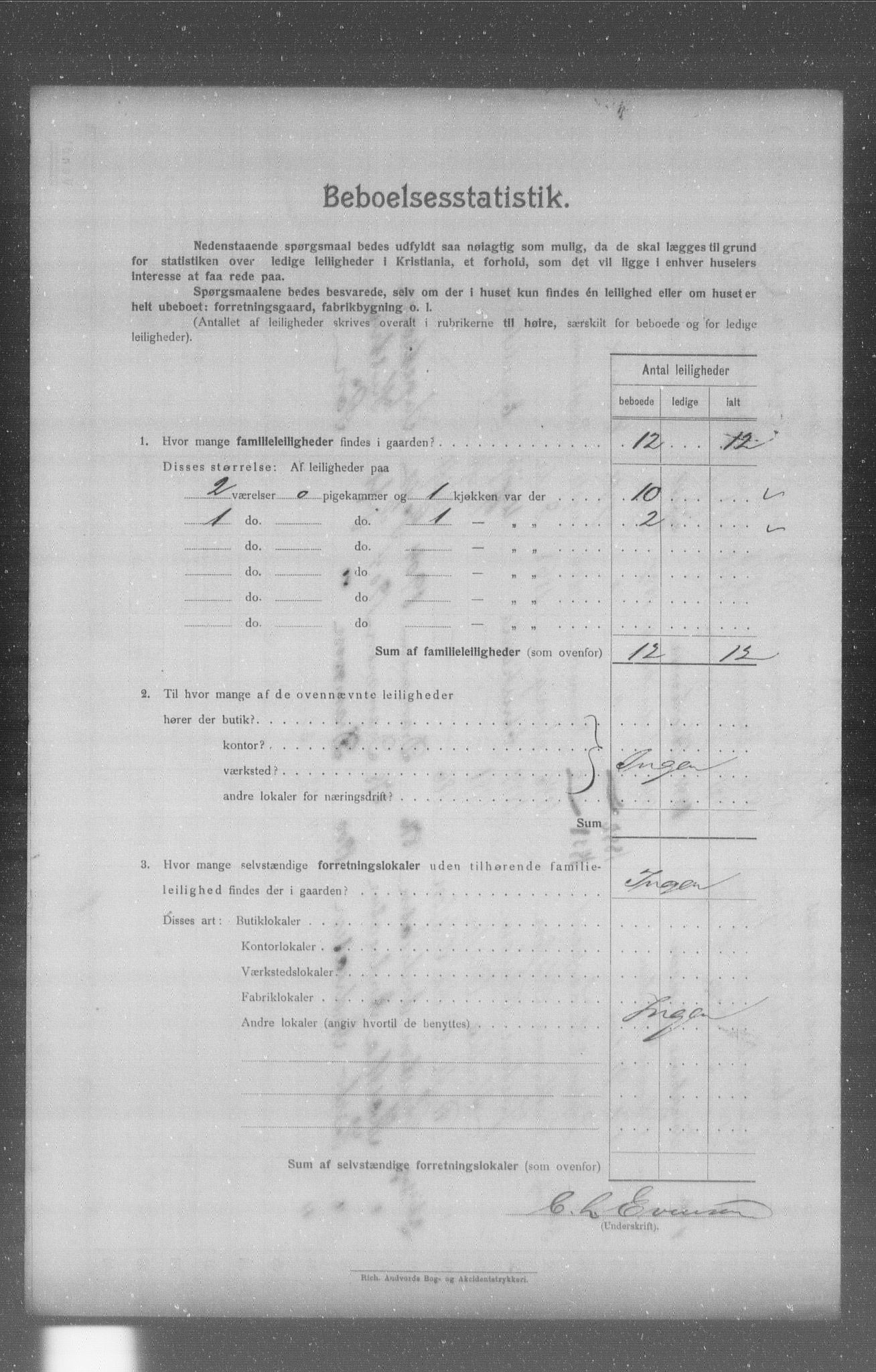 OBA, Municipal Census 1904 for Kristiania, 1904, p. 5458