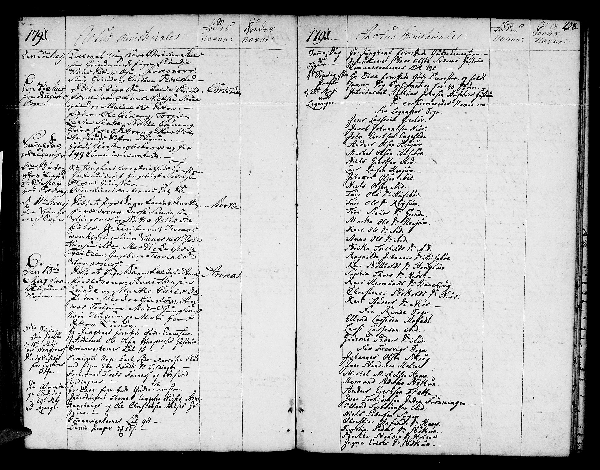 Leikanger sokneprestembete, AV/SAB-A-81001/H/Haa/Haaa/L0004: Parish register (official) no. A 4, 1770-1791, p. 208