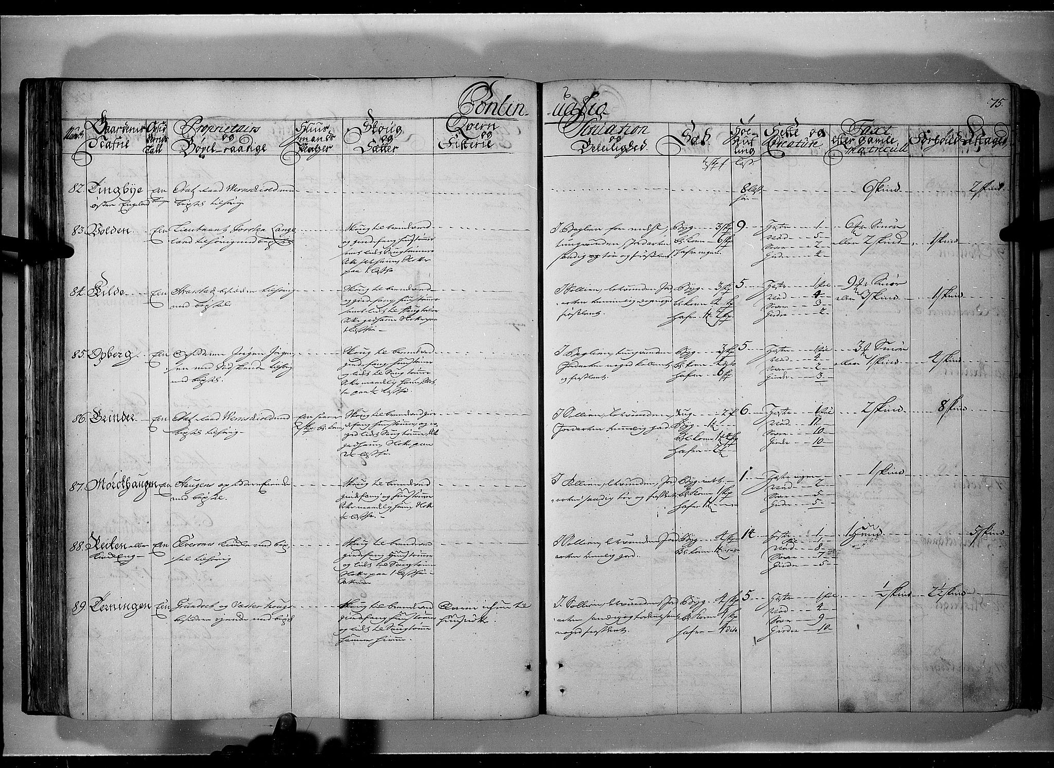 Rentekammeret inntil 1814, Realistisk ordnet avdeling, AV/RA-EA-4070/N/Nb/Nbf/L0101: Solør, Østerdalen og Odal eksaminasjonsprotokoll, 1723, p. 74b-75a