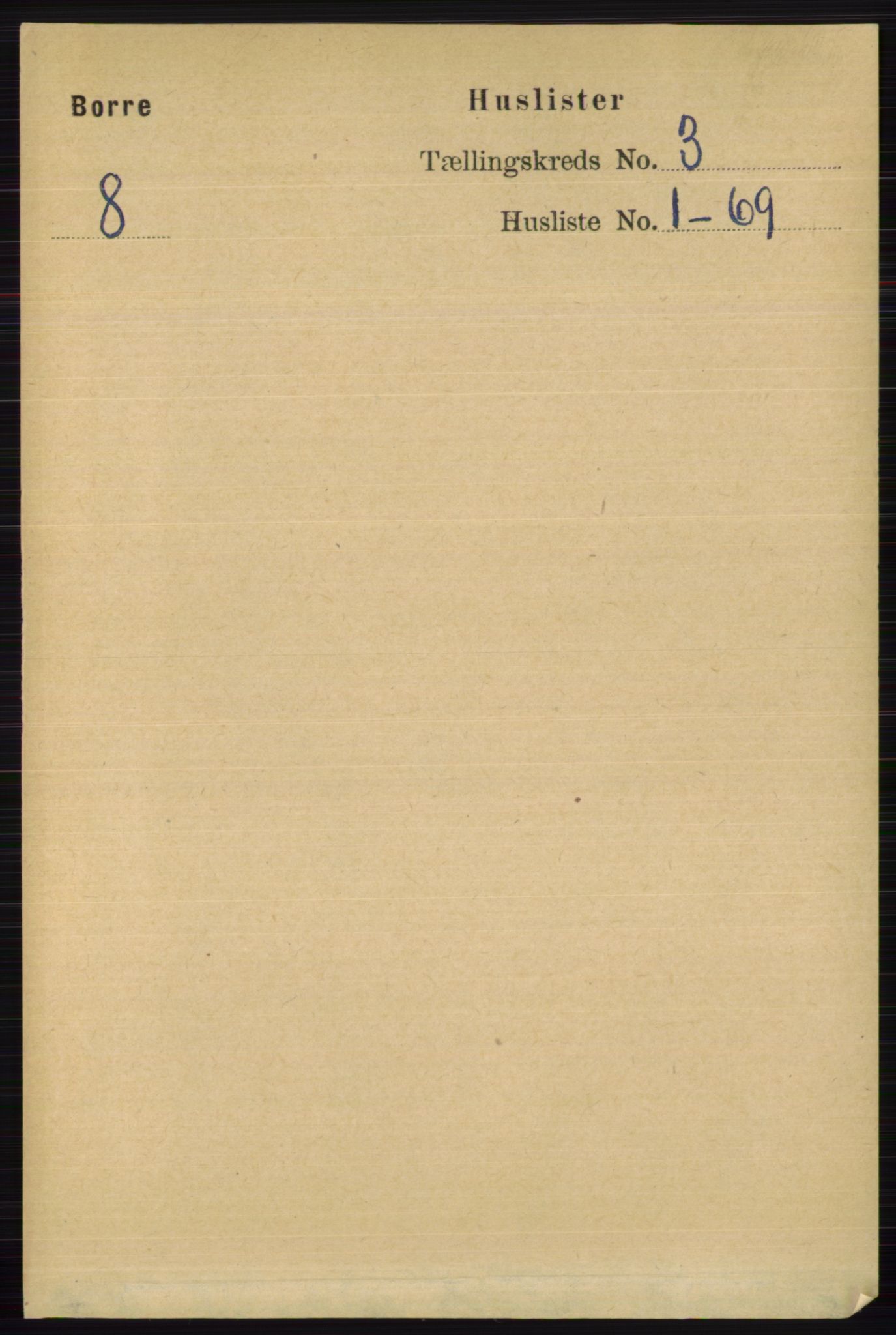 RA, 1891 census for 0717 Borre, 1891, p. 1142