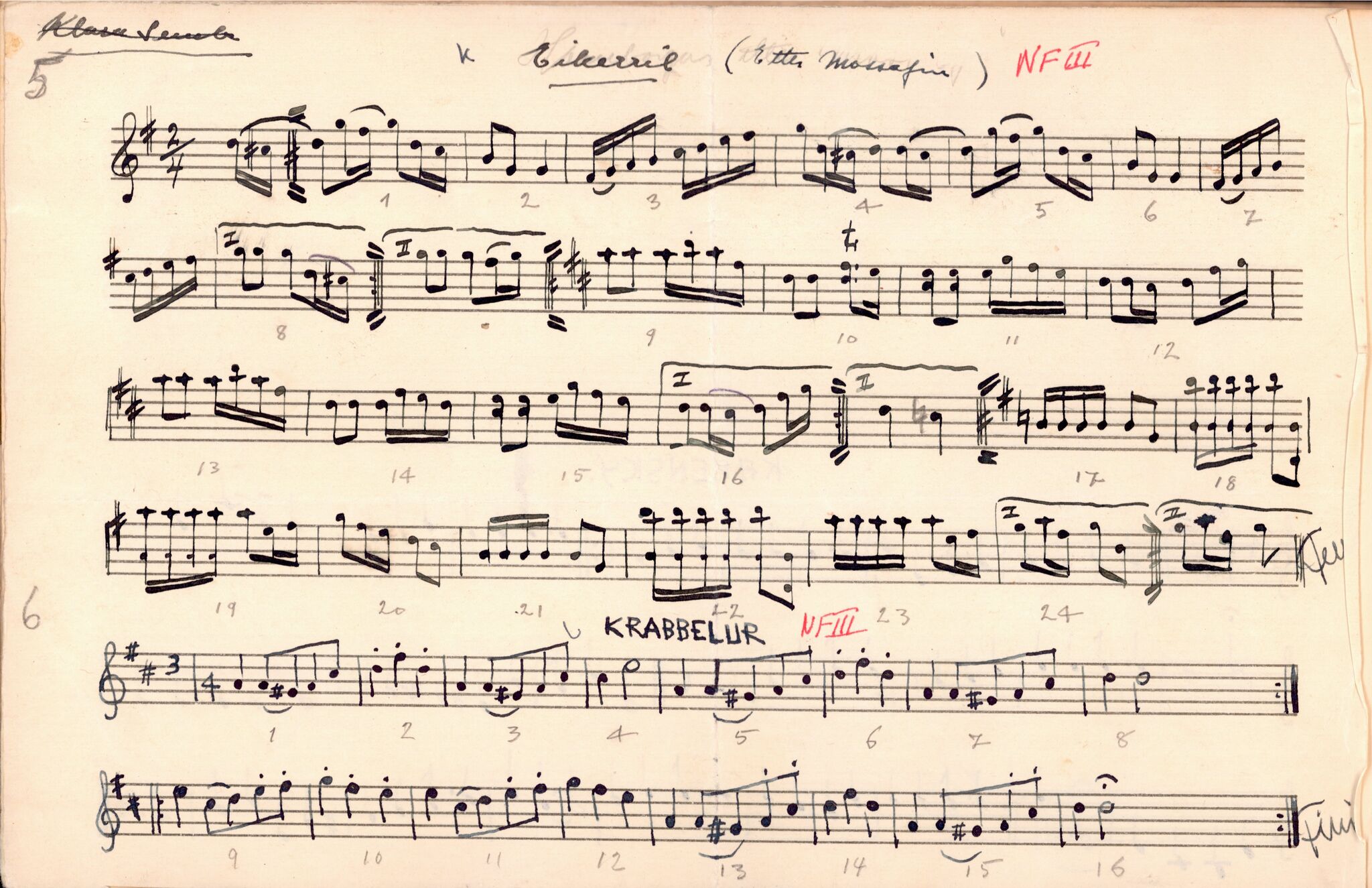 Samling etter Klara Semb, NSFF/KS/A/025: Notebok - Turdansmusikk III, 1884-1970, p. 6