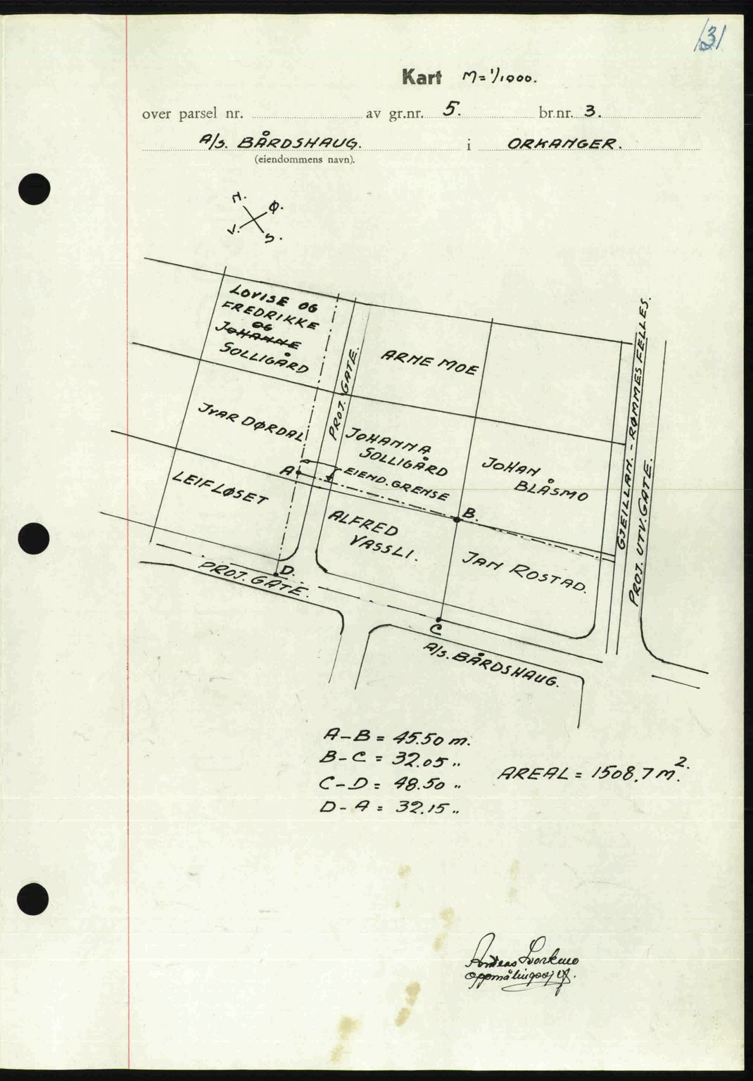 Orkdal sorenskriveri, SAT/A-4169/1/2/2C: Mortgage book no. A, 1947-1947, Diary no: : 897/1947