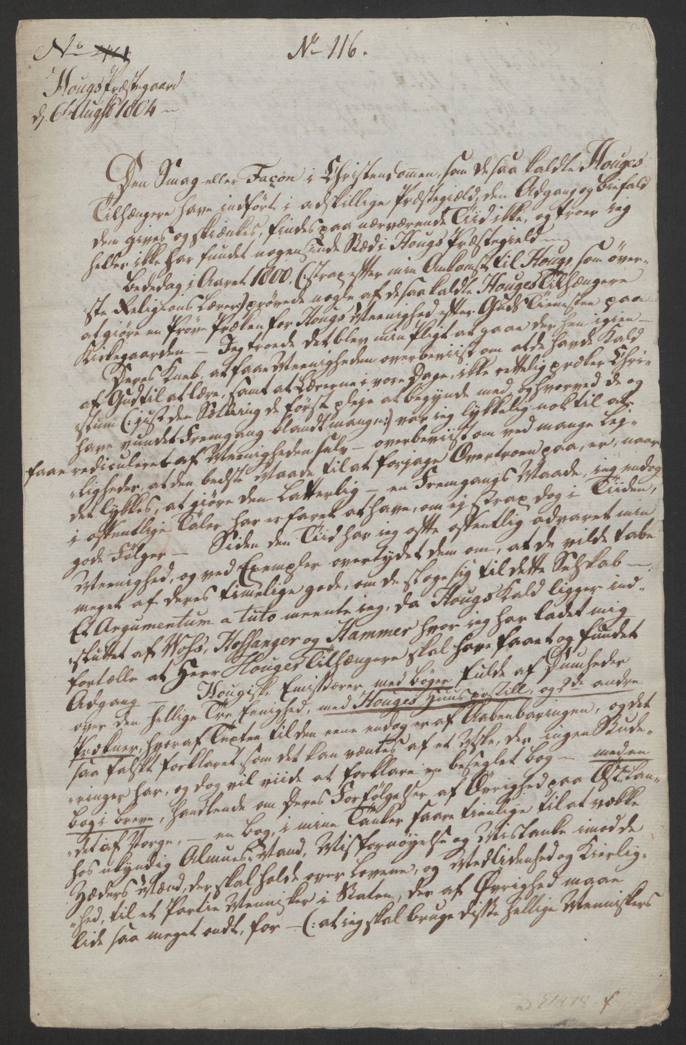 Justisdepartementet, Kommisjon i saken mot Hans Nielsen Hauge 1804, AV/RA-S-1151/D/L0003: Hans Nielsen Hauges sak, 1813, p. 40