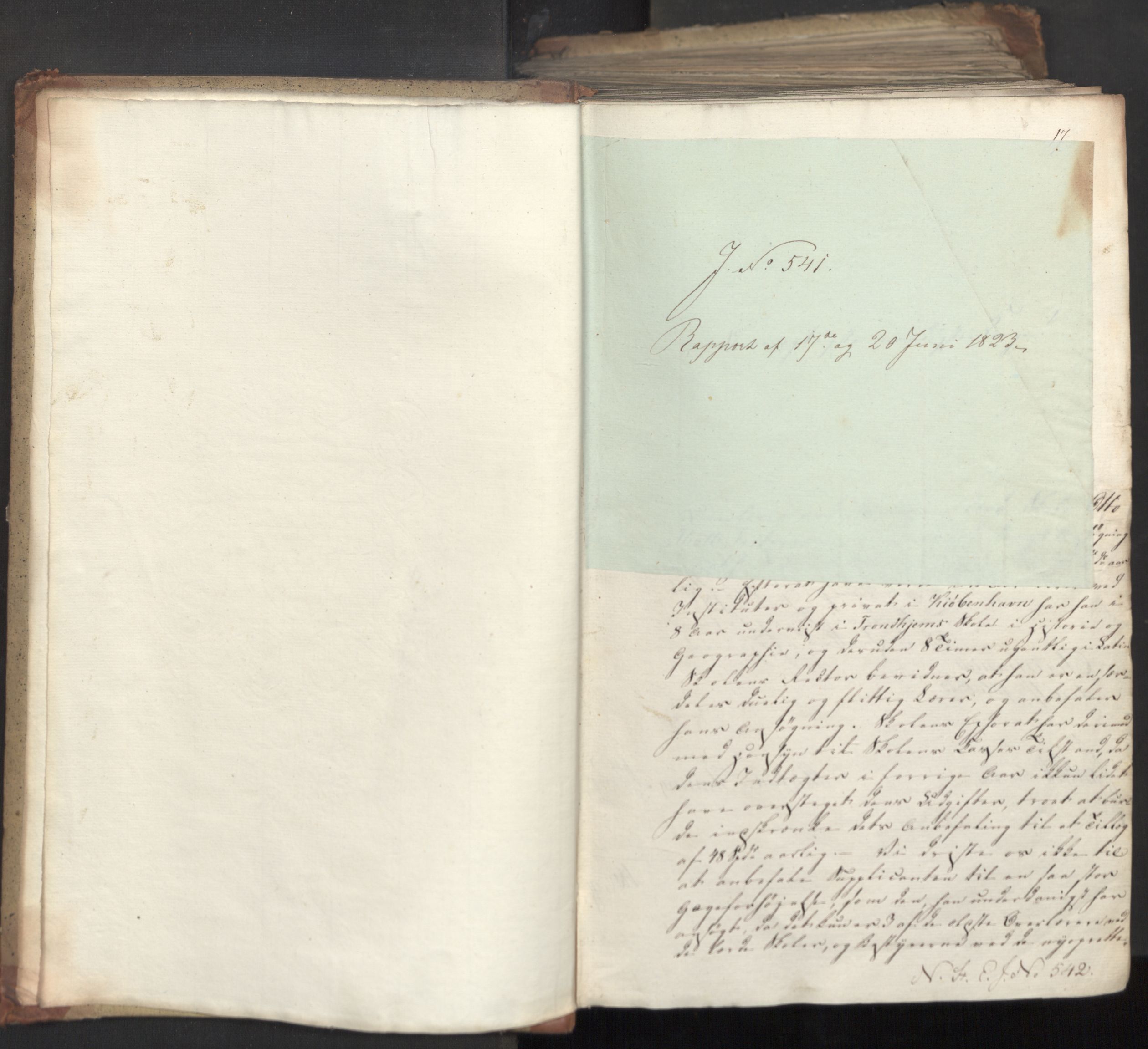 Statsrådsavdelingen i Stockholm, AV/RA-S-1003/D/Da/L0035: Regjeringsinnstillinger nr. 541-840, 1823, p. 3