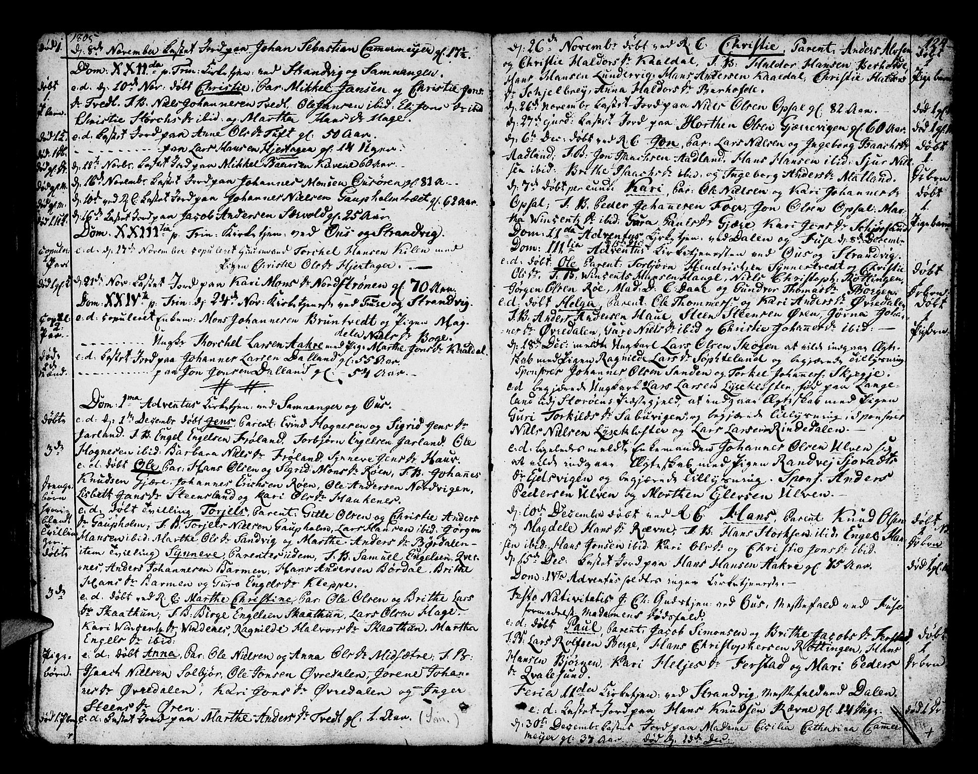 Os sokneprestembete, AV/SAB-A-99929: Parish register (official) no. A 11, 1789-1815, p. 124