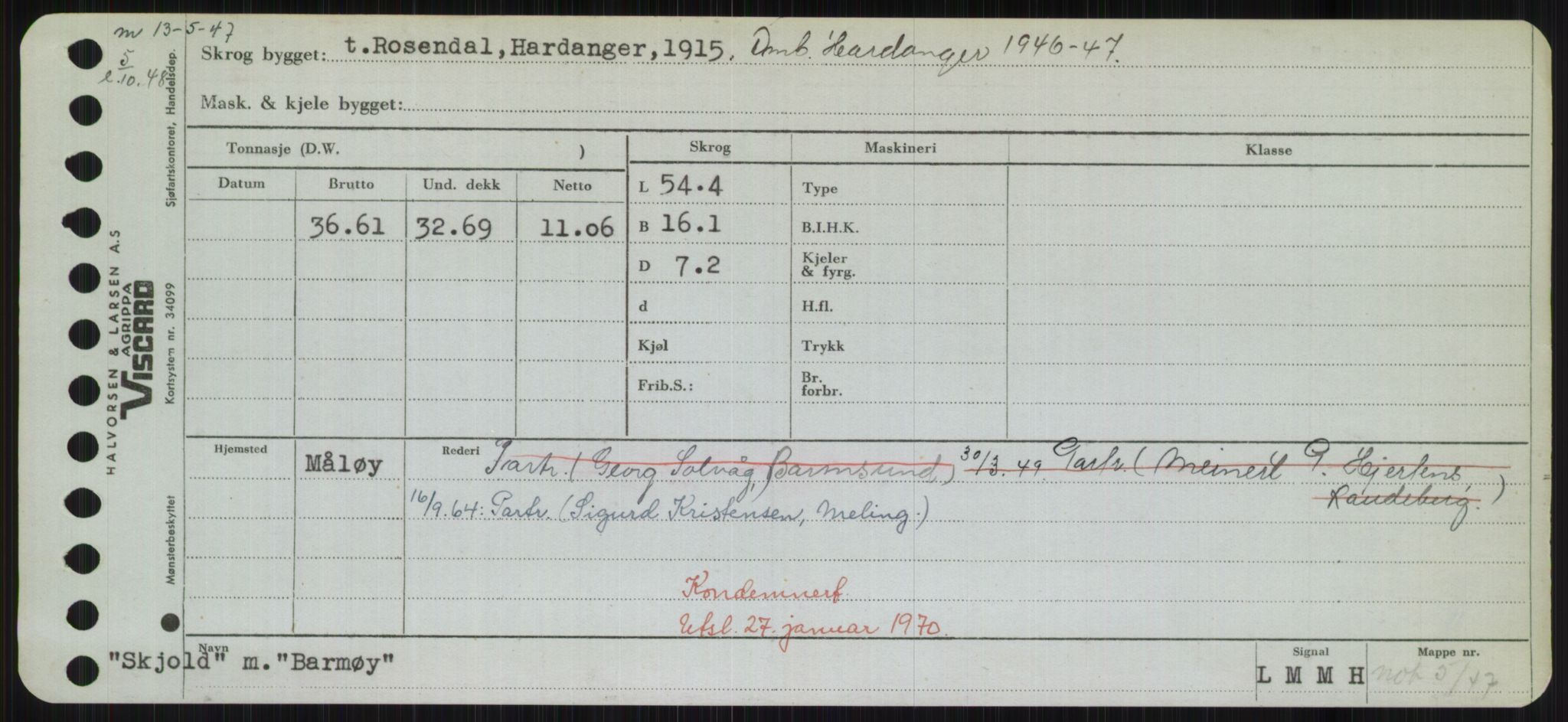 Sjøfartsdirektoratet med forløpere, Skipsmålingen, RA/S-1627/H/Hd/L0003: Fartøy, B-Bev, p. 305