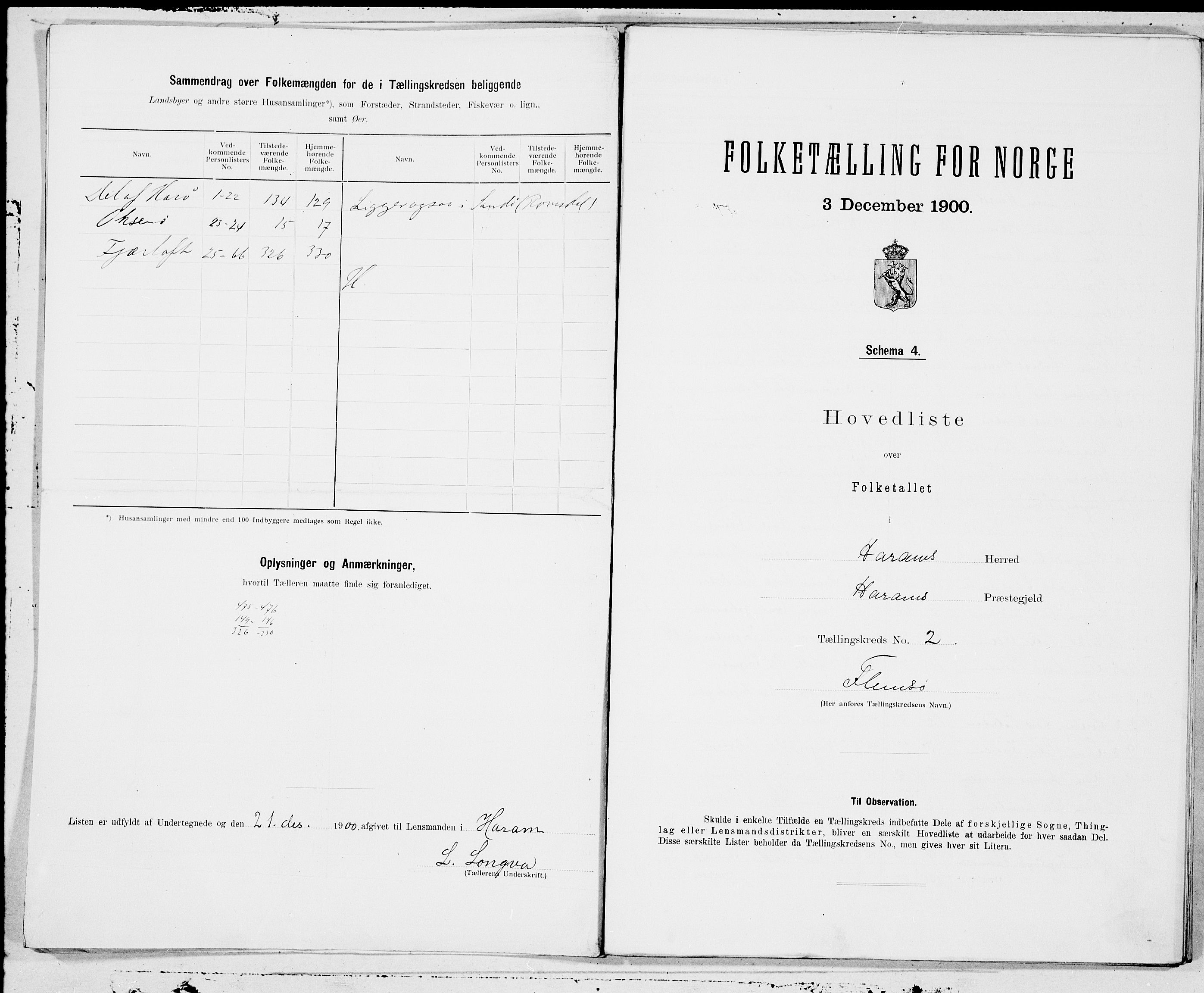 SAT, 1900 census for Haram, 1900, p. 4