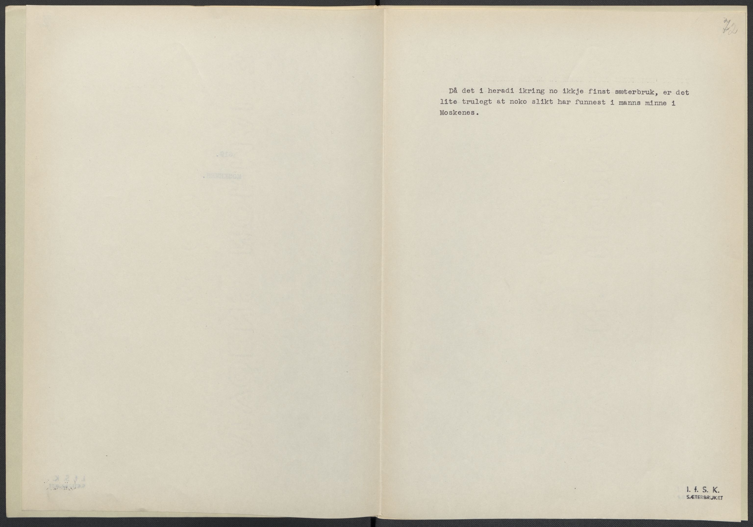 Instituttet for sammenlignende kulturforskning, AV/RA-PA-0424/F/Fc/L0016/0003: Eske B16: / Nordland (perm XLVIII), 1932-1937, p. 72