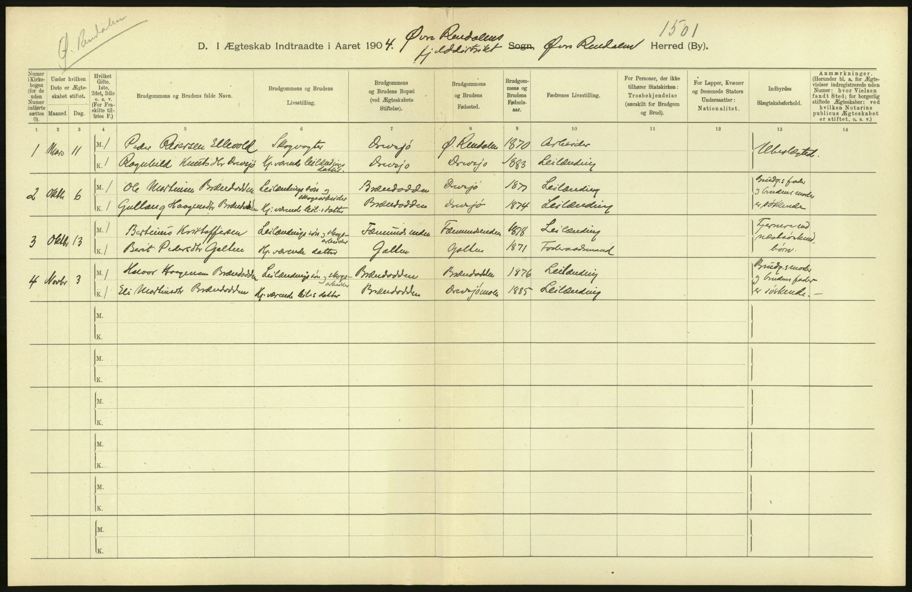 Statistisk sentralbyrå, Sosiodemografiske emner, Befolkning, AV/RA-S-2228/D/Df/Dfa/Dfab/L0005: Hedemarkens amt: Fødte, gifte, døde, 1904, p. 538