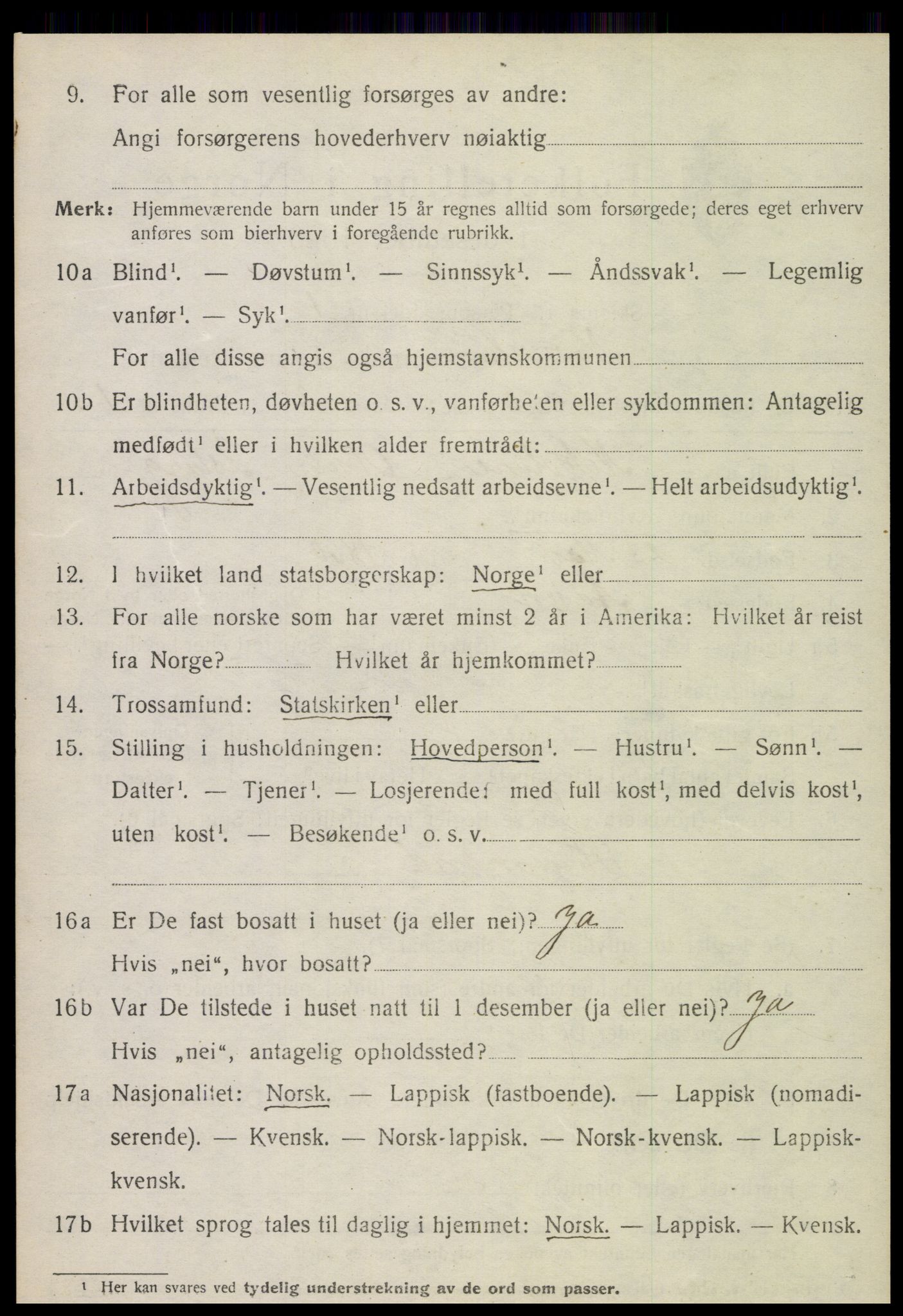 SAT, 1920 census for Mosvik, 1920, p. 387