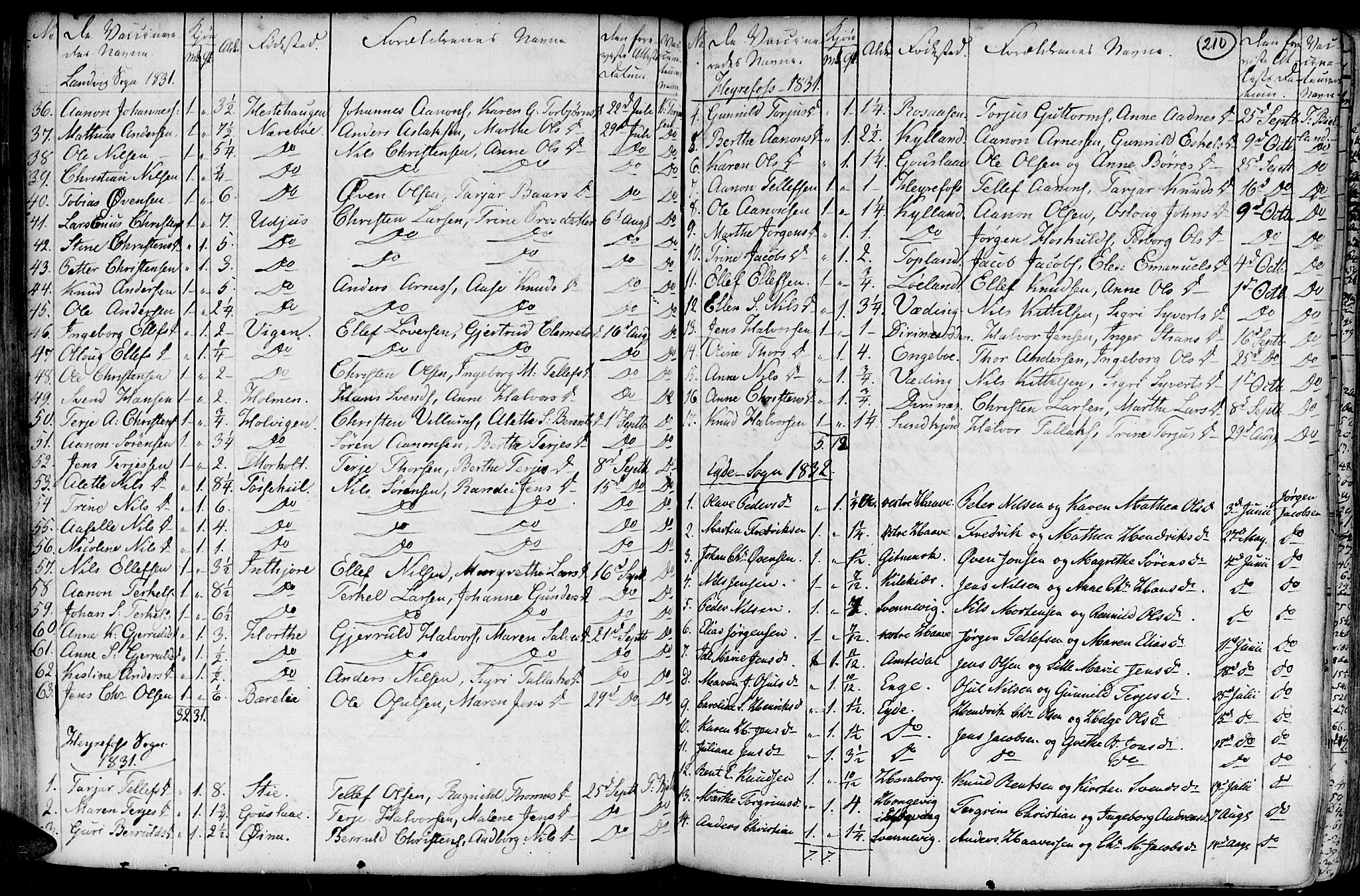 Hommedal sokneprestkontor, AV/SAK-1111-0023/F/Fa/Fab/L0002: Parish register (official) no. A 2 /1, 1741-1848, p. 210