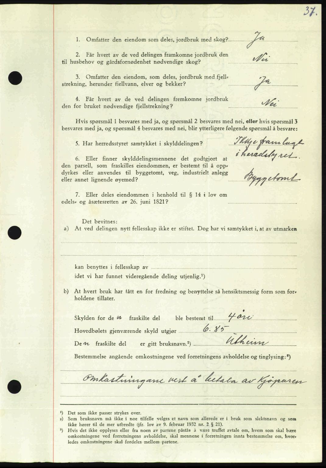 Nordmøre sorenskriveri, AV/SAT-A-4132/1/2/2Ca: Mortgage book no. A105, 1947-1947, Diary no: : 1233/1947