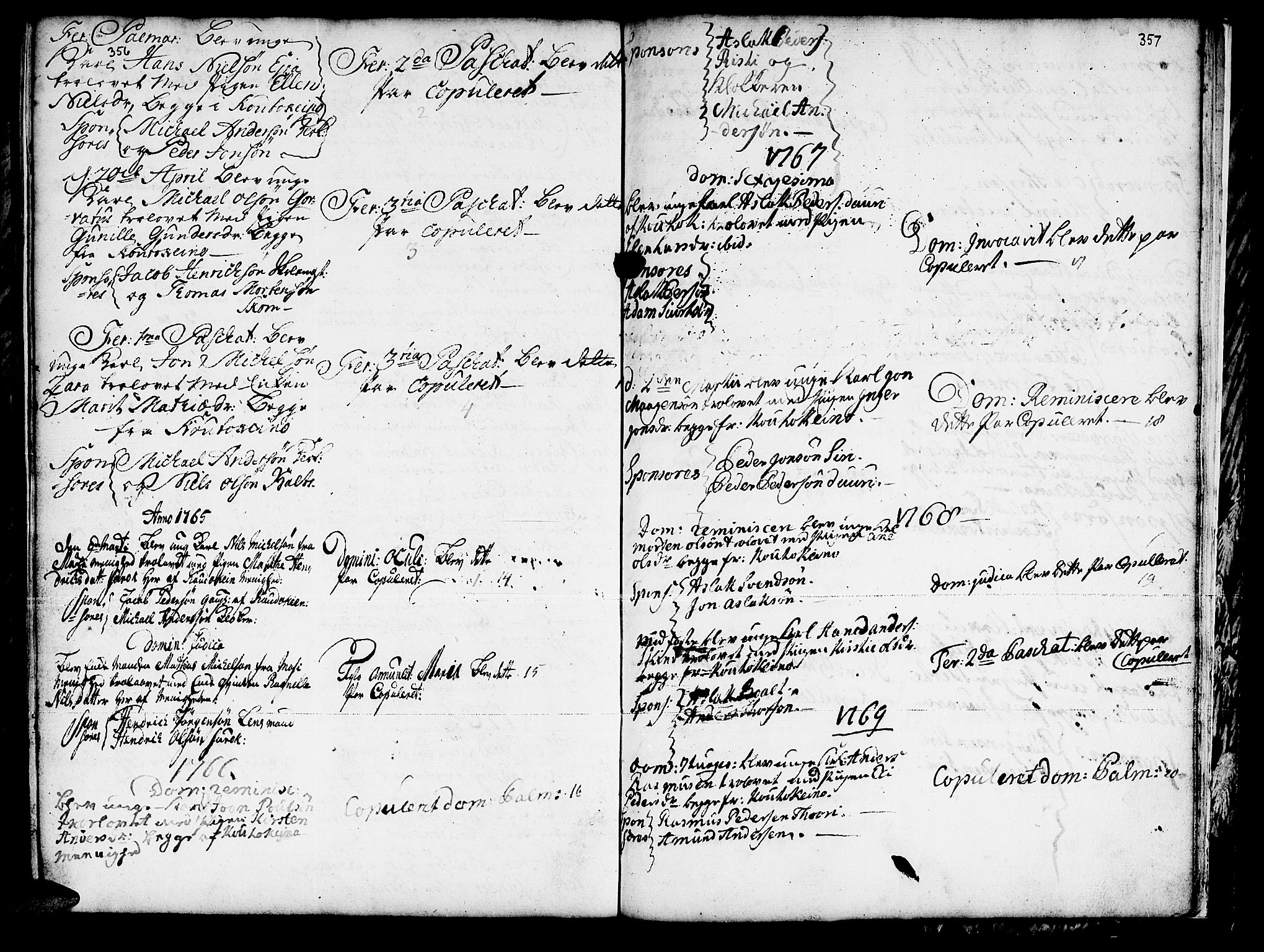 Kautokeino sokneprestembete, SATØ/S-1340/H/Ha/L0001.kirke: Parish register (official) no. 1, 1723-1776, p. 356-357