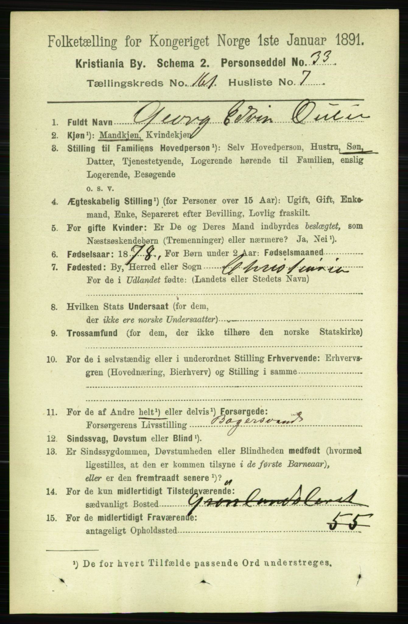 RA, 1891 census for 0301 Kristiania, 1891, p. 91753