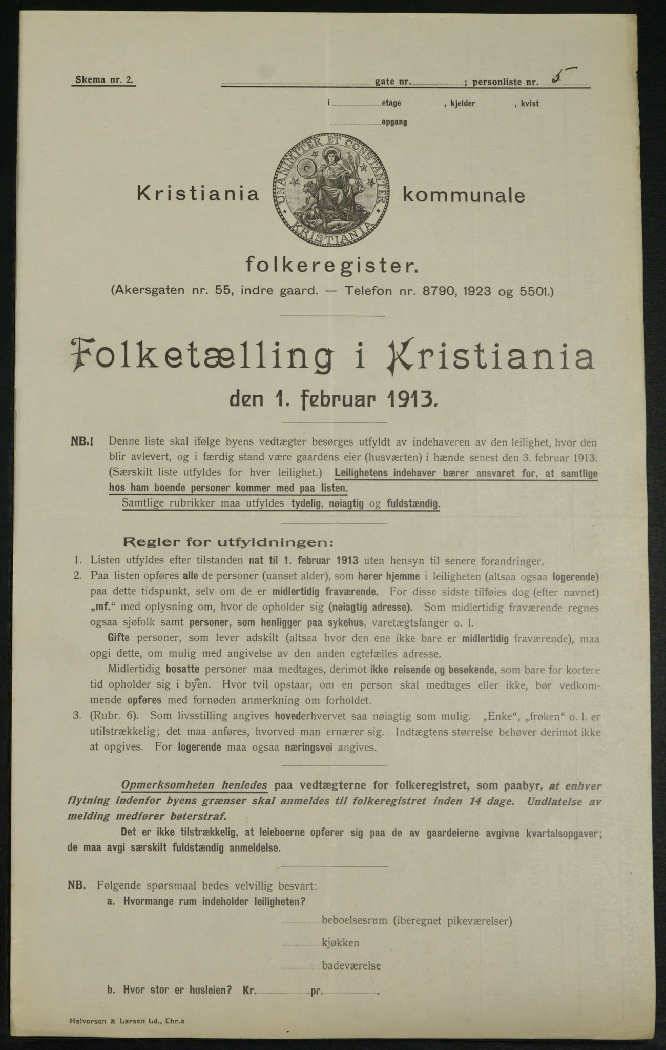 OBA, Municipal Census 1913 for Kristiania, 1913, p. 67881