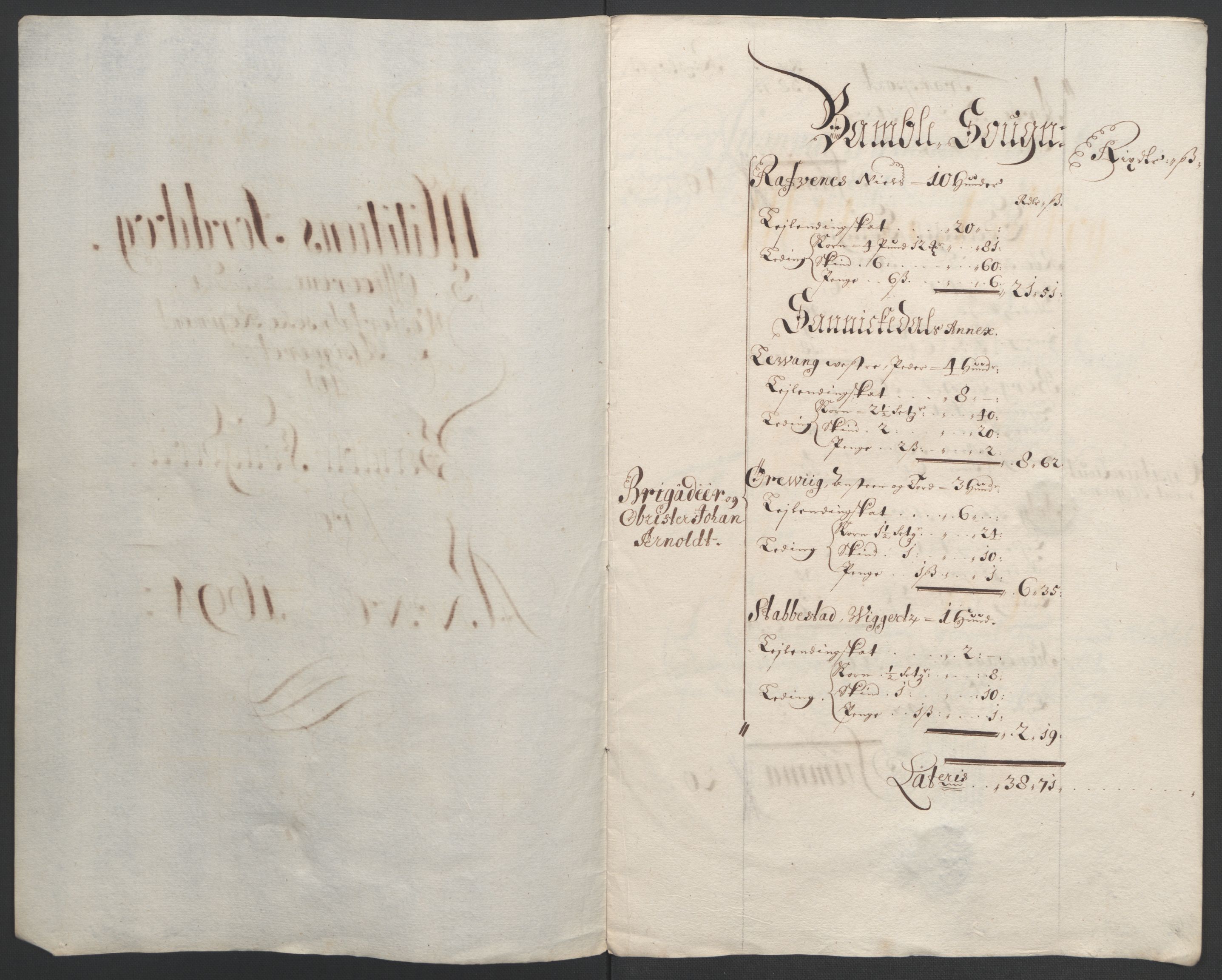 Rentekammeret inntil 1814, Reviderte regnskaper, Fogderegnskap, RA/EA-4092/R36/L2092: Fogderegnskap Øvre og Nedre Telemark og Bamble, 1694, p. 231