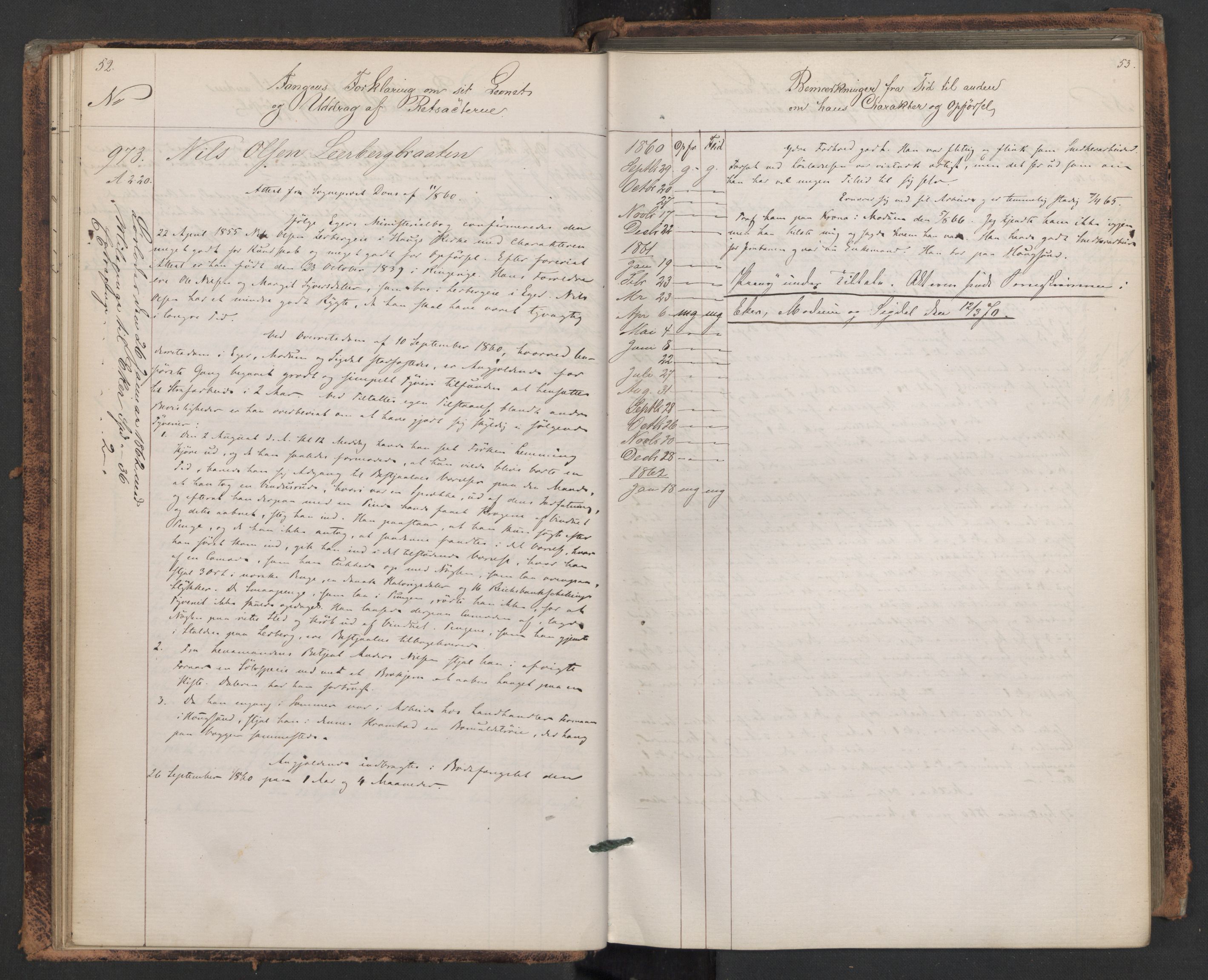 Botsfengslet, AV/RA-S-1539/D/Db/Dbb/L0007: 945b - 258c, 1860-1862, p. 52-53