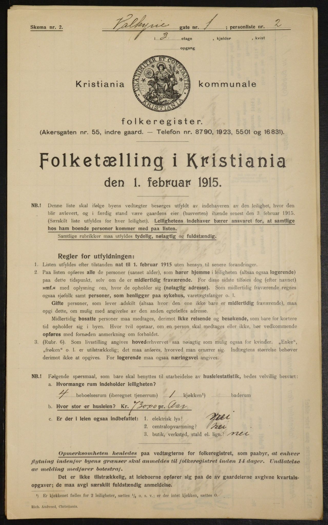 OBA, Municipal Census 1915 for Kristiania, 1915, p. 122278