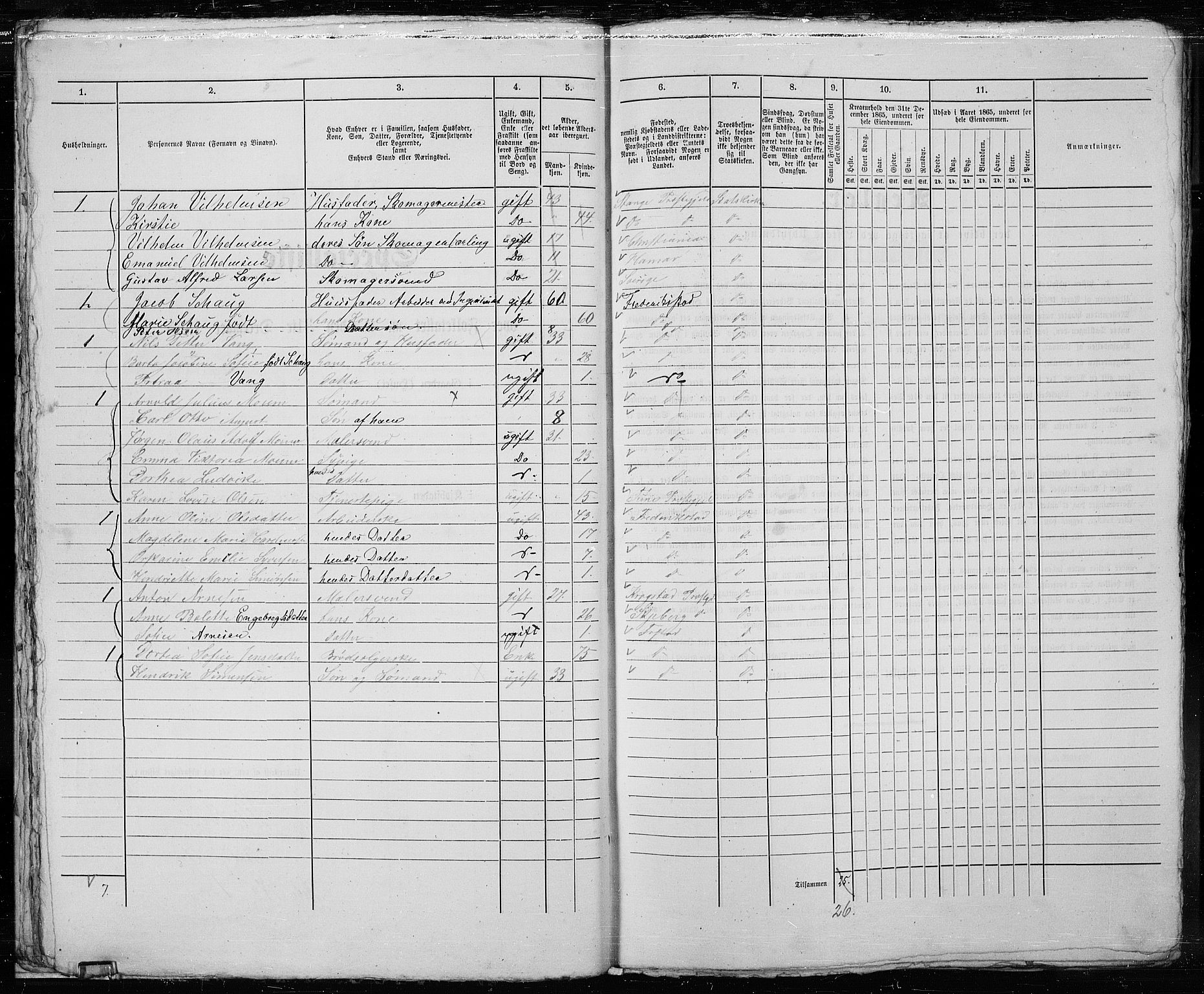 RA, 1865 census for Fredrikstad/Fredrikstad, 1865, p. 39