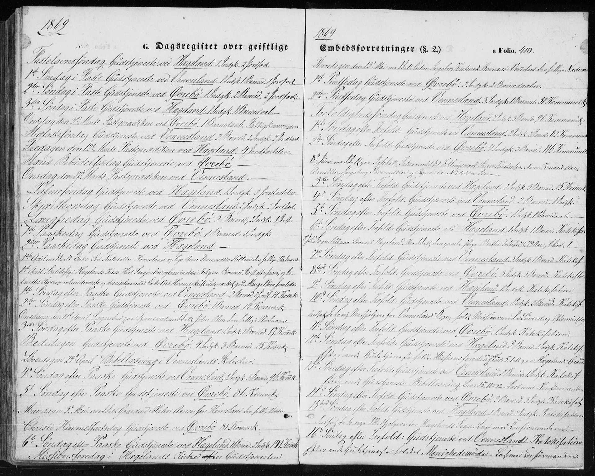 Vennesla sokneprestkontor, AV/SAK-1111-0045/Fa/Fac/L0007: Parish register (official) no. A 7, 1855-1873, p. 410