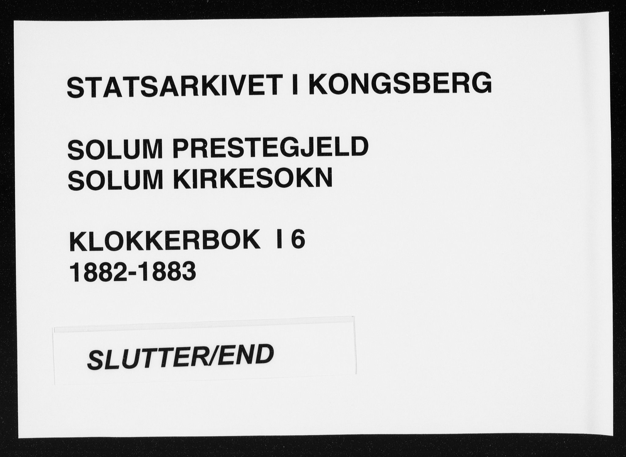 Solum kirkebøker, AV/SAKO-A-306/G/Ga/L0006: Parish register (copy) no. I 6, 1882-1883