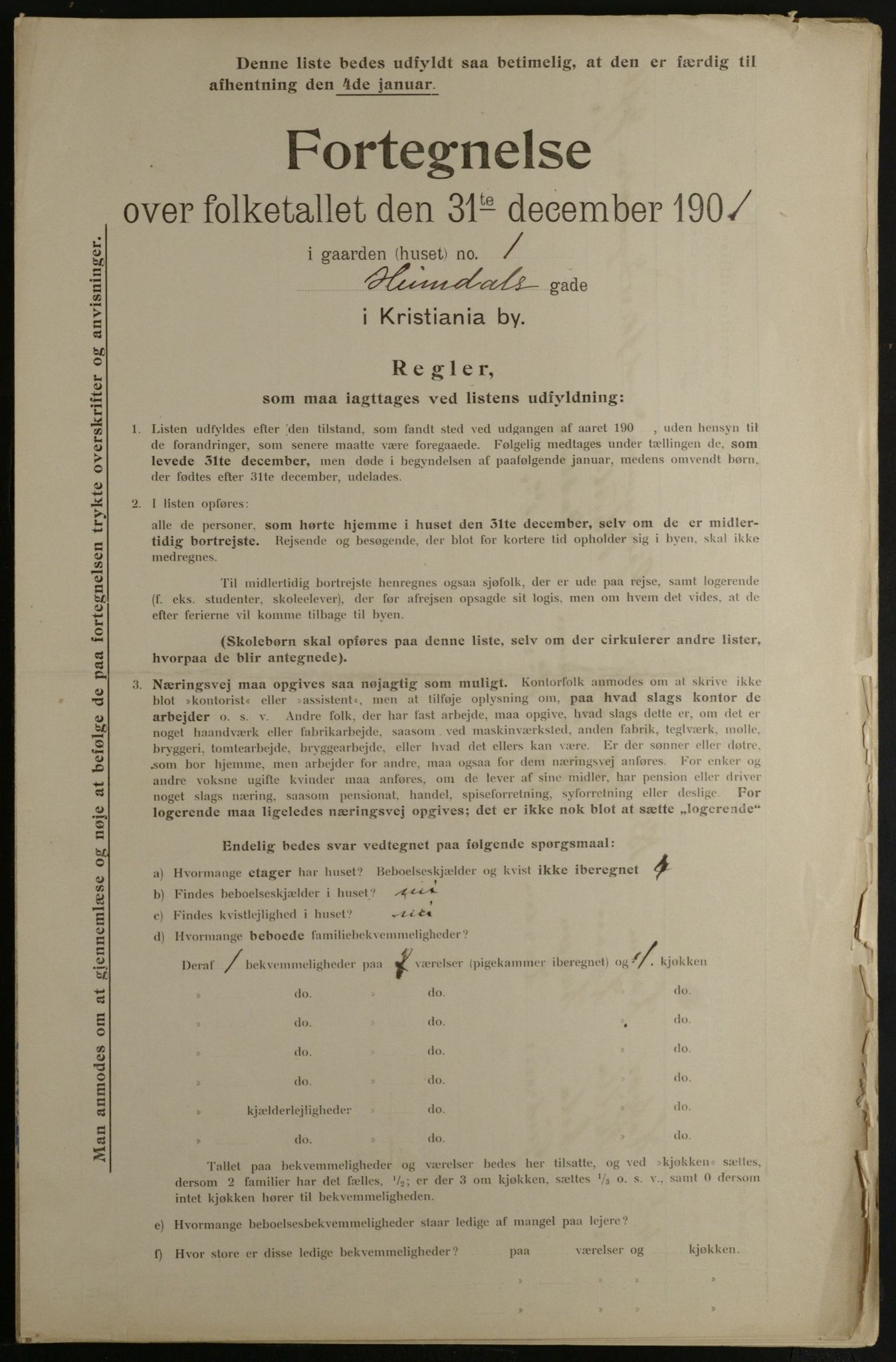 OBA, Municipal Census 1901 for Kristiania, 1901, p. 5829