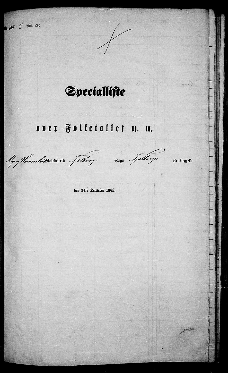 RA, 1865 census for Fjelberg, 1865, p. 67