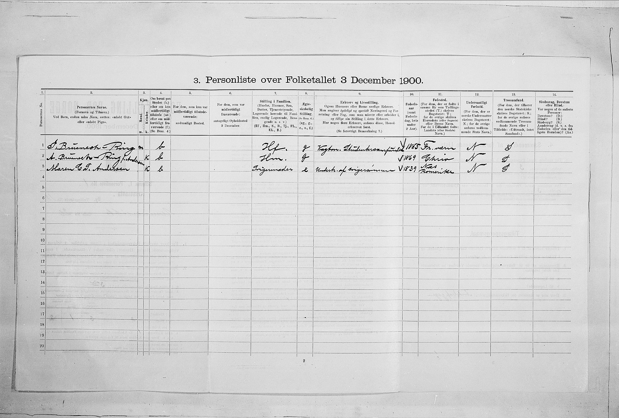 SAO, 1900 census for Kristiania, 1900, p. 107993