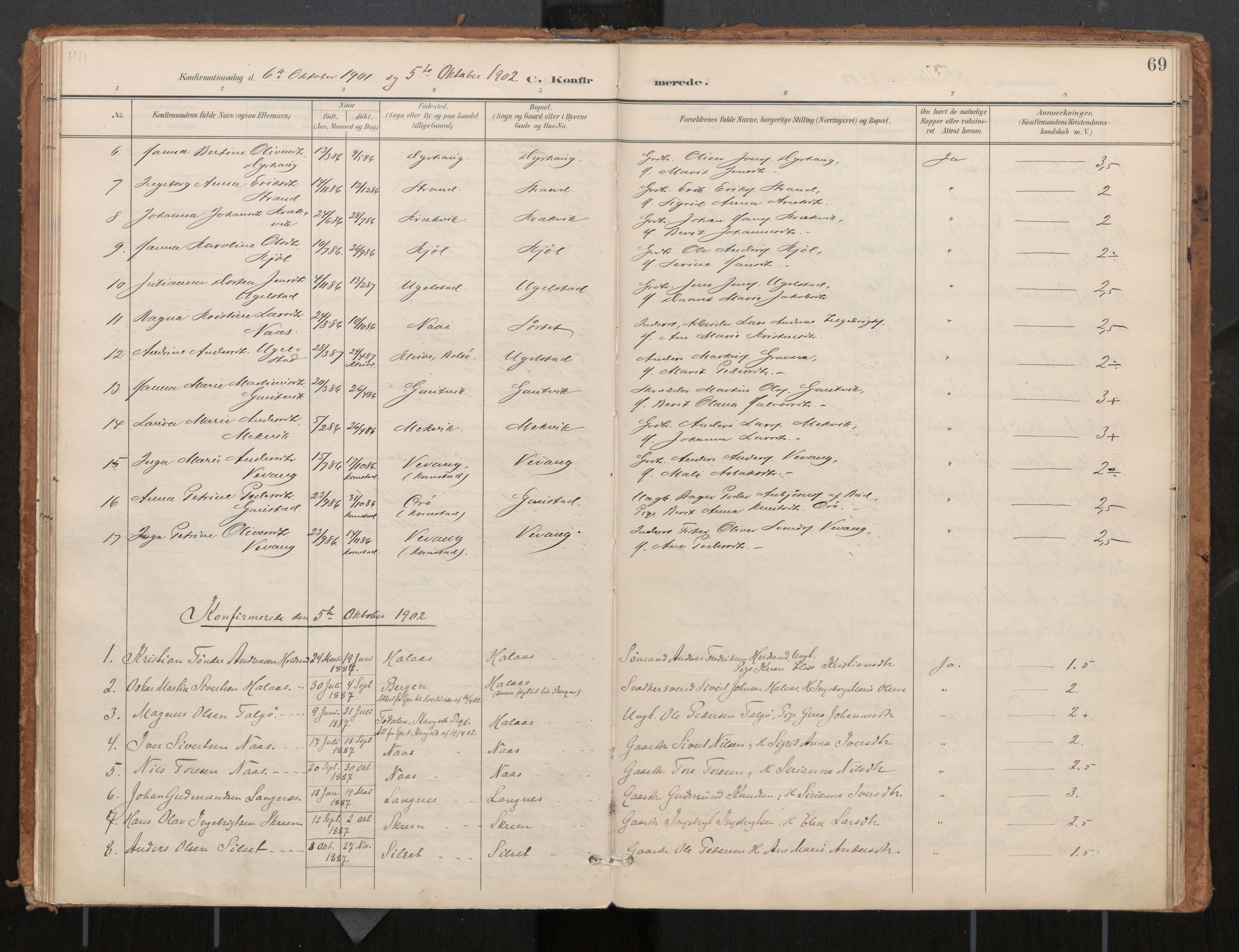 Ministerialprotokoller, klokkerbøker og fødselsregistre - Møre og Romsdal, SAT/A-1454/571/L0836a: Parish register (official) no. 571A02, 1898-1910, p. 69