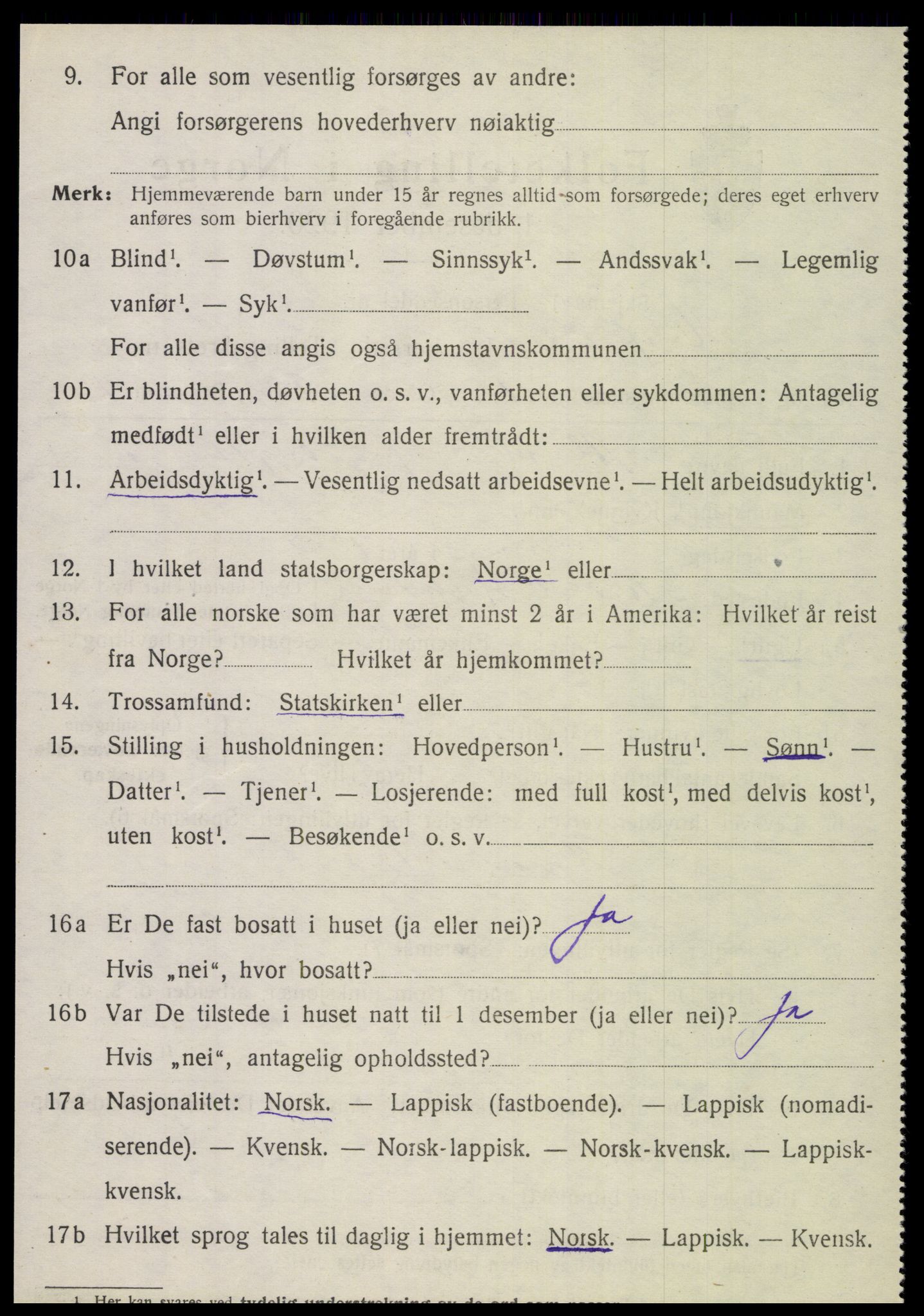 SAT, 1920 census for Hattfjelldal, 1920, p. 1093