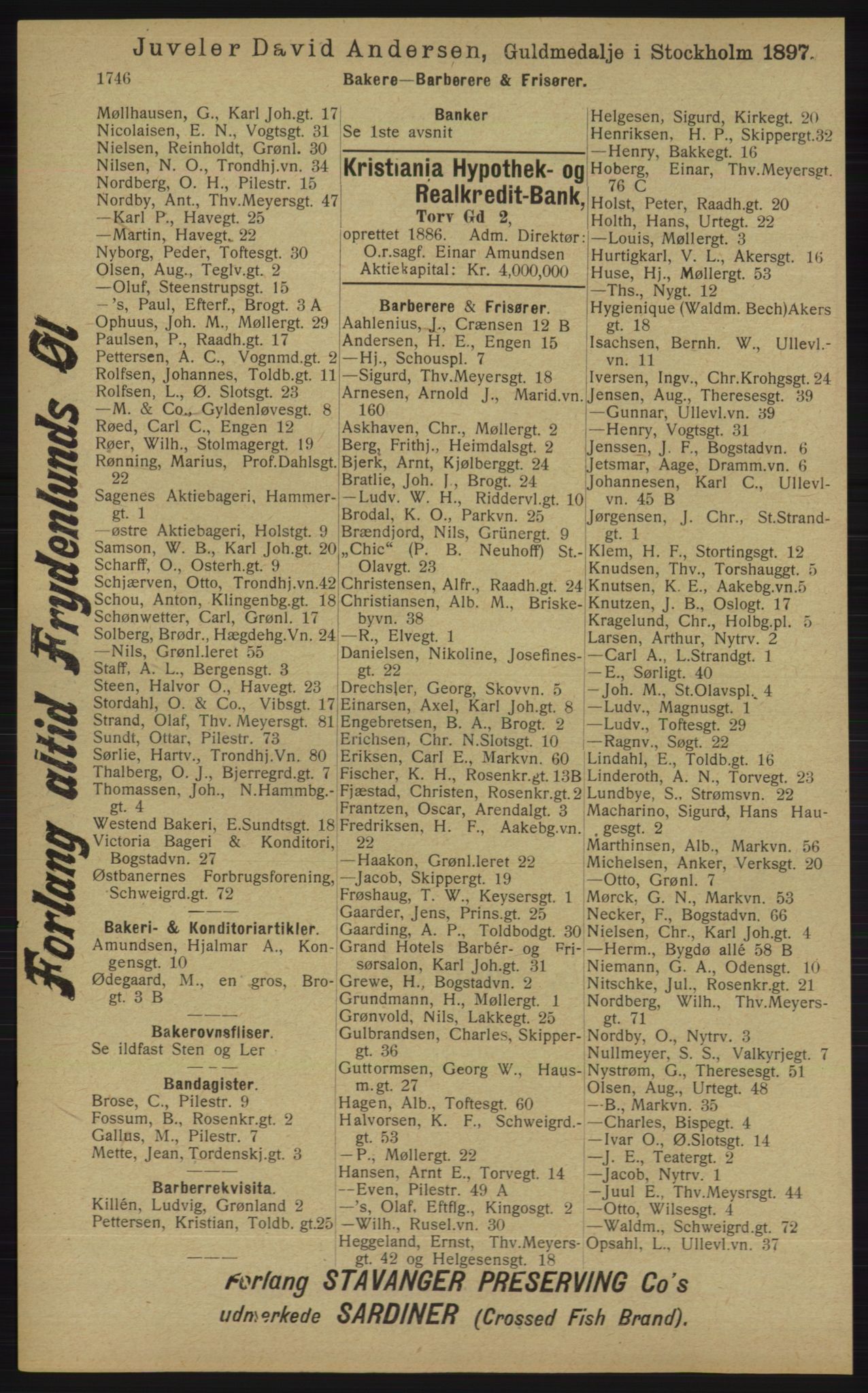 Kristiania/Oslo adressebok, PUBL/-, 1913, p. 1702