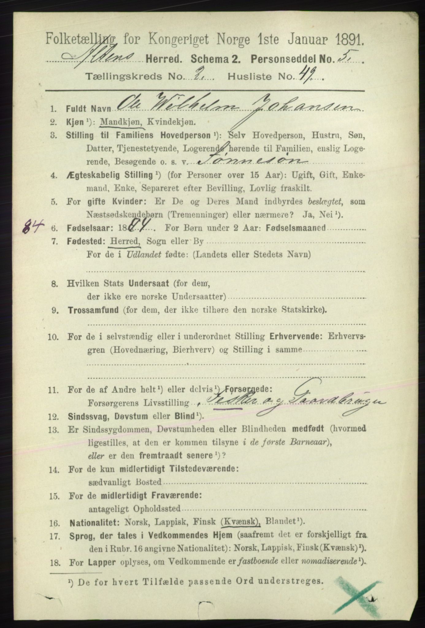 RA, 1891 census for 2012 Alta, 1891, p. 757